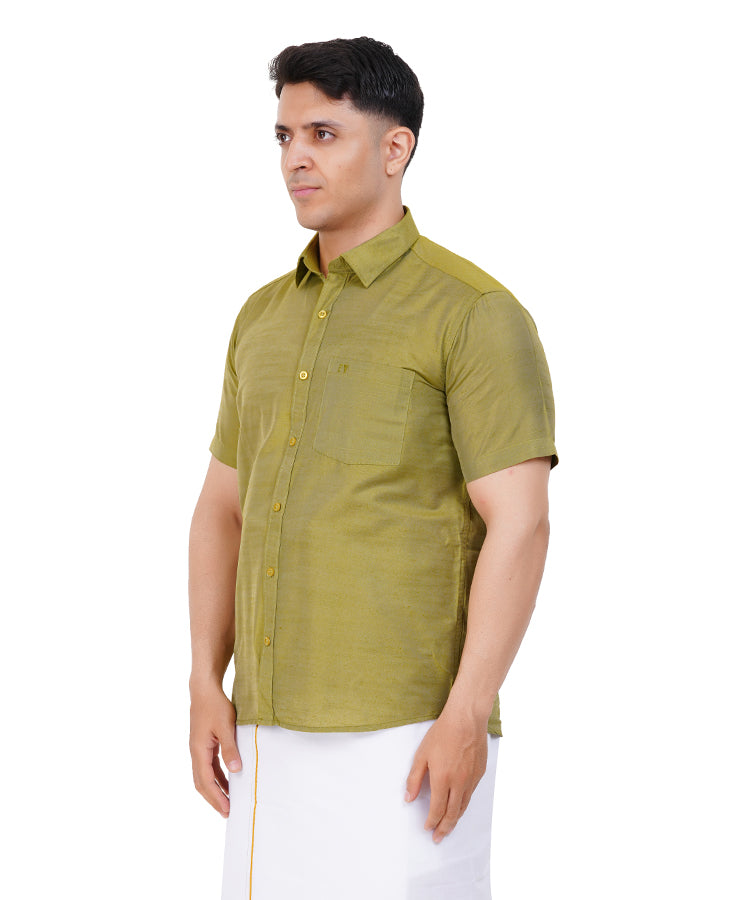 Fashily Men's Traditional Half Sleeve Shirt for Men | Ethnic Half Hand Shirts for Men Regular Fit Shirt
