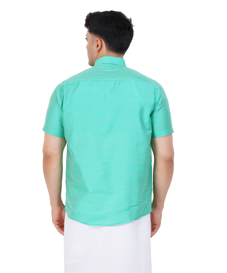 Fashily Men's Traditional Half Sleeve Shirt for Men | Ethnic Half Hand Shirts for Men Regular Fit Shirt
