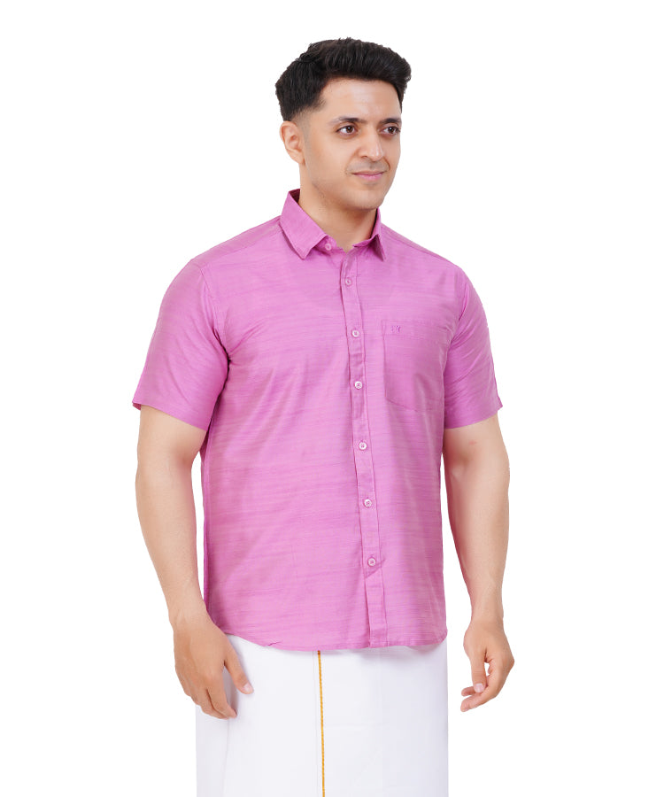 Fashily Men's Traditional Half Sleeve Shirt for Men | Ethnic Half Hand Shirts for Men Regular Fit Shirt