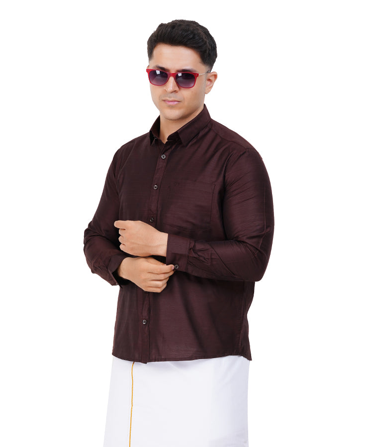 Fashily Men's Traditional Full Sleeve Shirt for Men Men Shirt | Ethnic Full Hand Shirts for Men