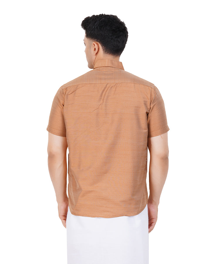 Fashily Men's Traditional Half Sleeve Shirt for Men | Ethnic Half Hand Shirts for Men Regular Fit Shirt