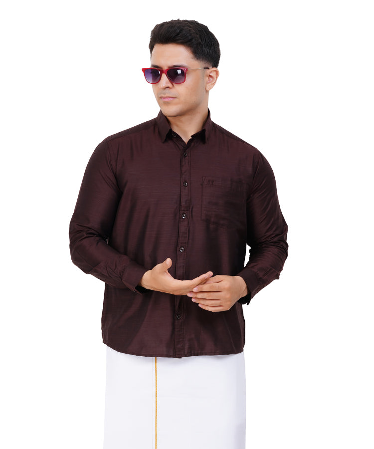 Fashily Men's Traditional Full Sleeve Shirt for Men Men Shirt | Ethnic Full Hand Shirts for Men