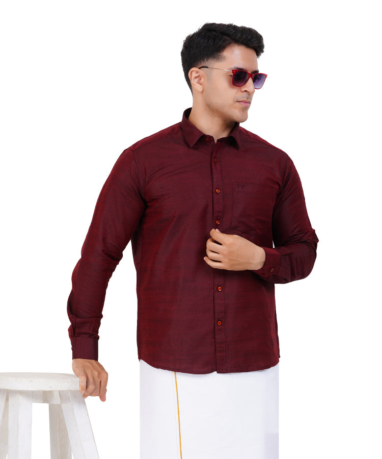 Fashily Men's Traditional Full Sleeve Shirt for Men Men Shirt | Ethnic Full Hand Shirts for Men