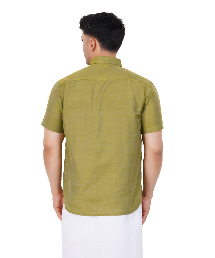 Fashily Men's Traditional Half Sleeve Shirt for Men | Ethnic Half Hand Shirts for Men Regular Fit Shirt