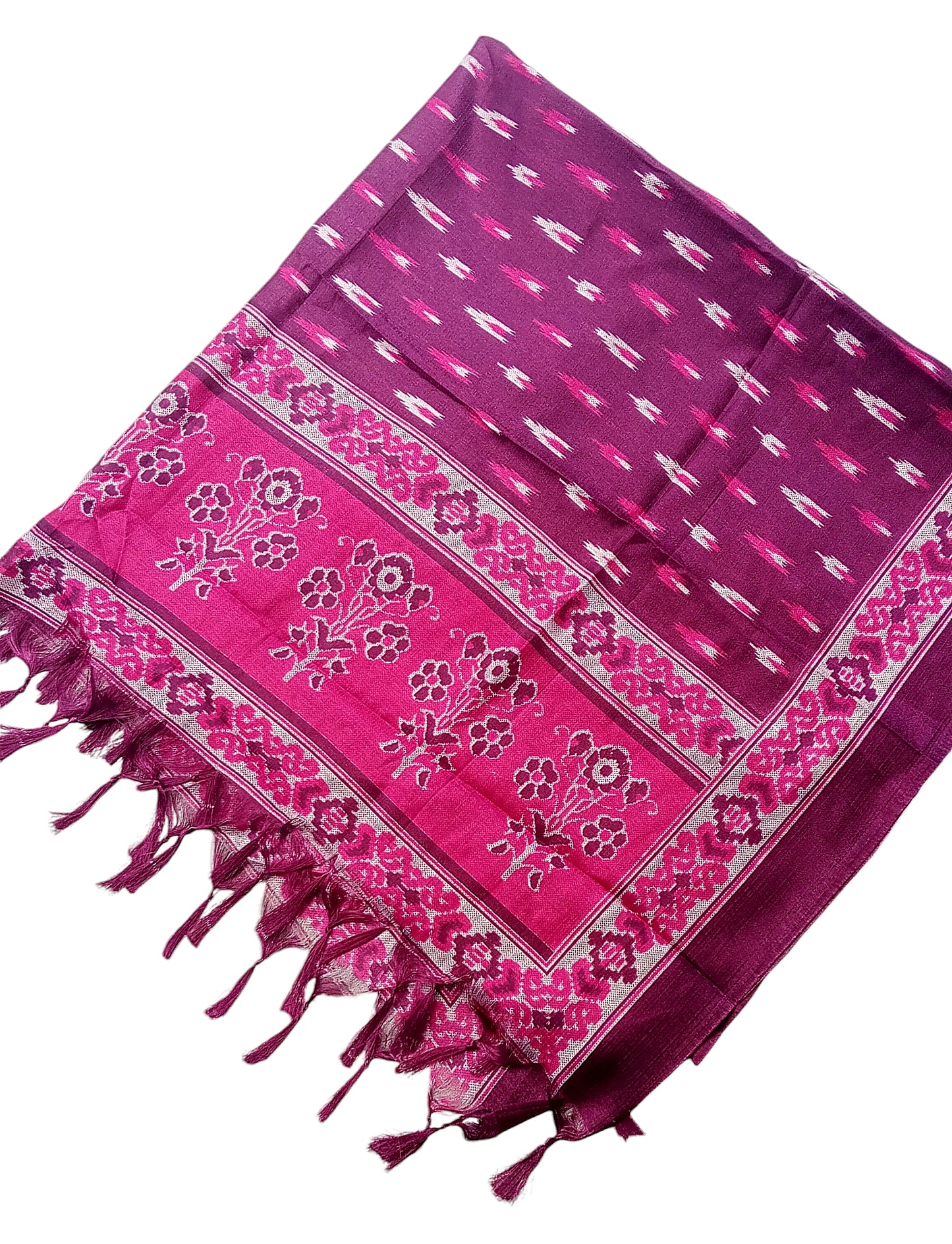 Fashily Women's Ikkat Printed Silk Blend Dupatta