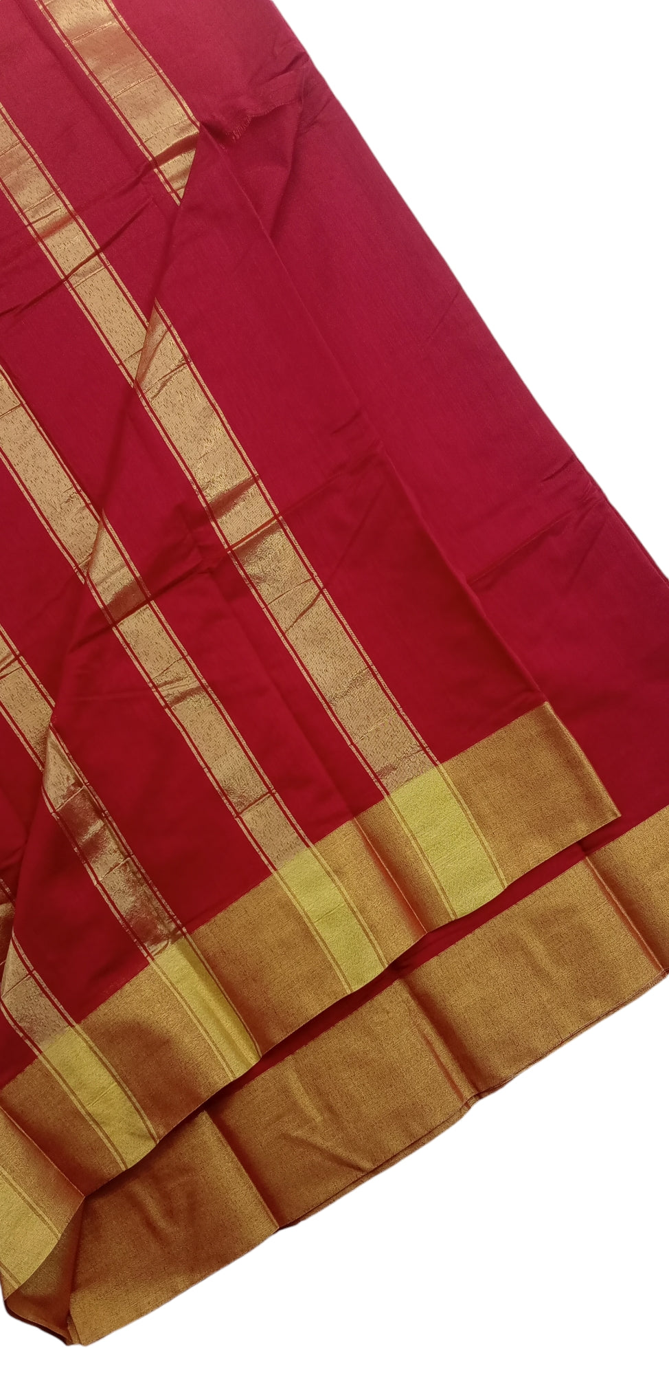Fashily Brilliant Peacock Blue Kota Cotton Blend Saree with Running Blouse