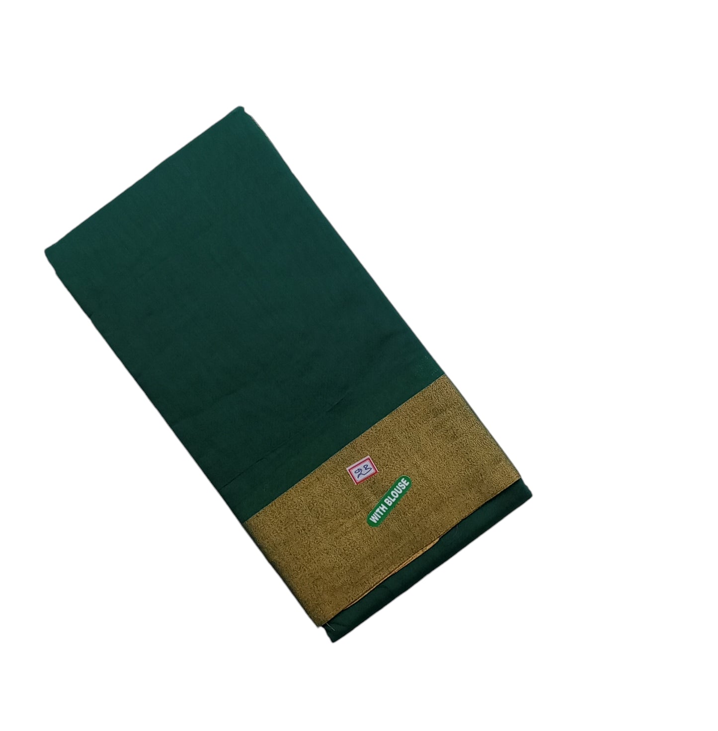 Fashily Brilliant Peacock Blue Kota Cotton Blend Saree with Running Blouse