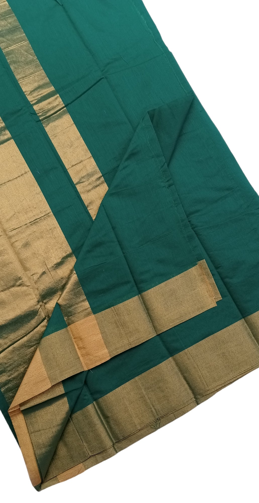 Fashily Brilliant Peacock Blue Kota Cotton Blend Saree with Running Blouse