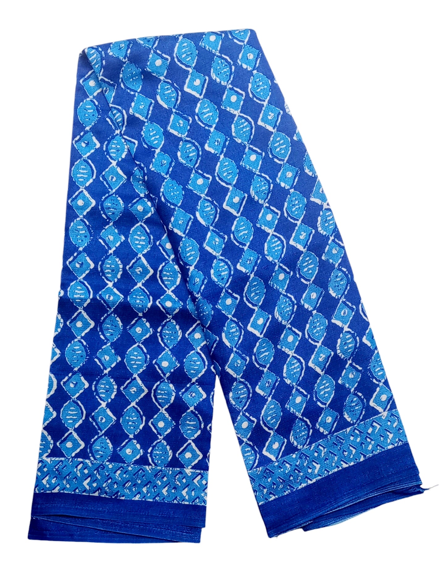 Fashily Indigo Blue Printed Art Silk Dupatta - Pattern 5