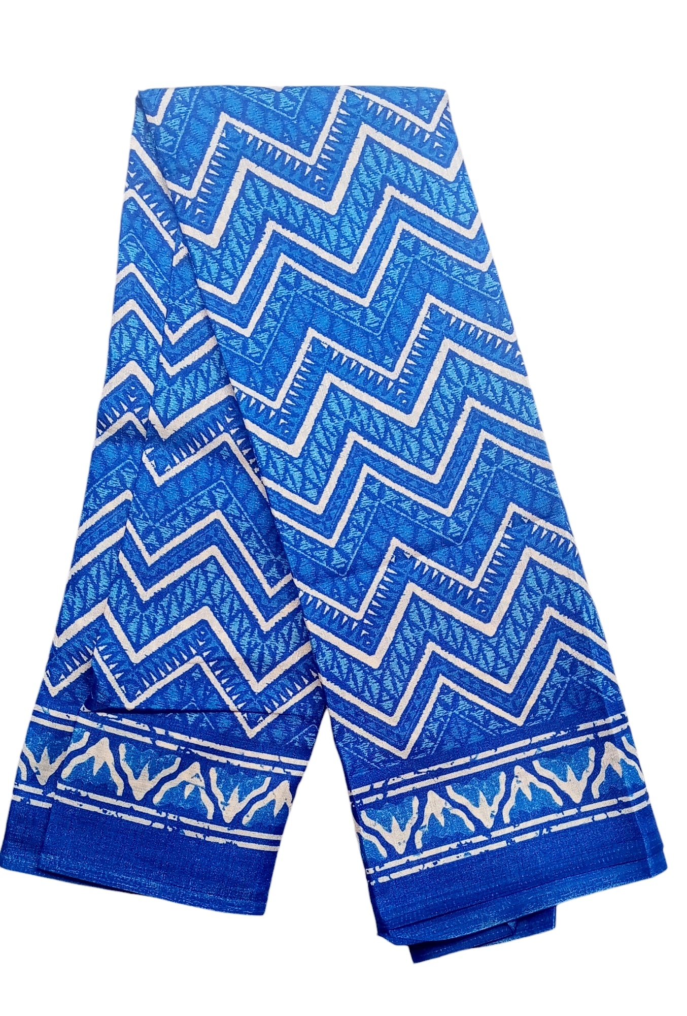 Fashily Indigo Blue Printed Art Silk Dupatta - Pattern 3