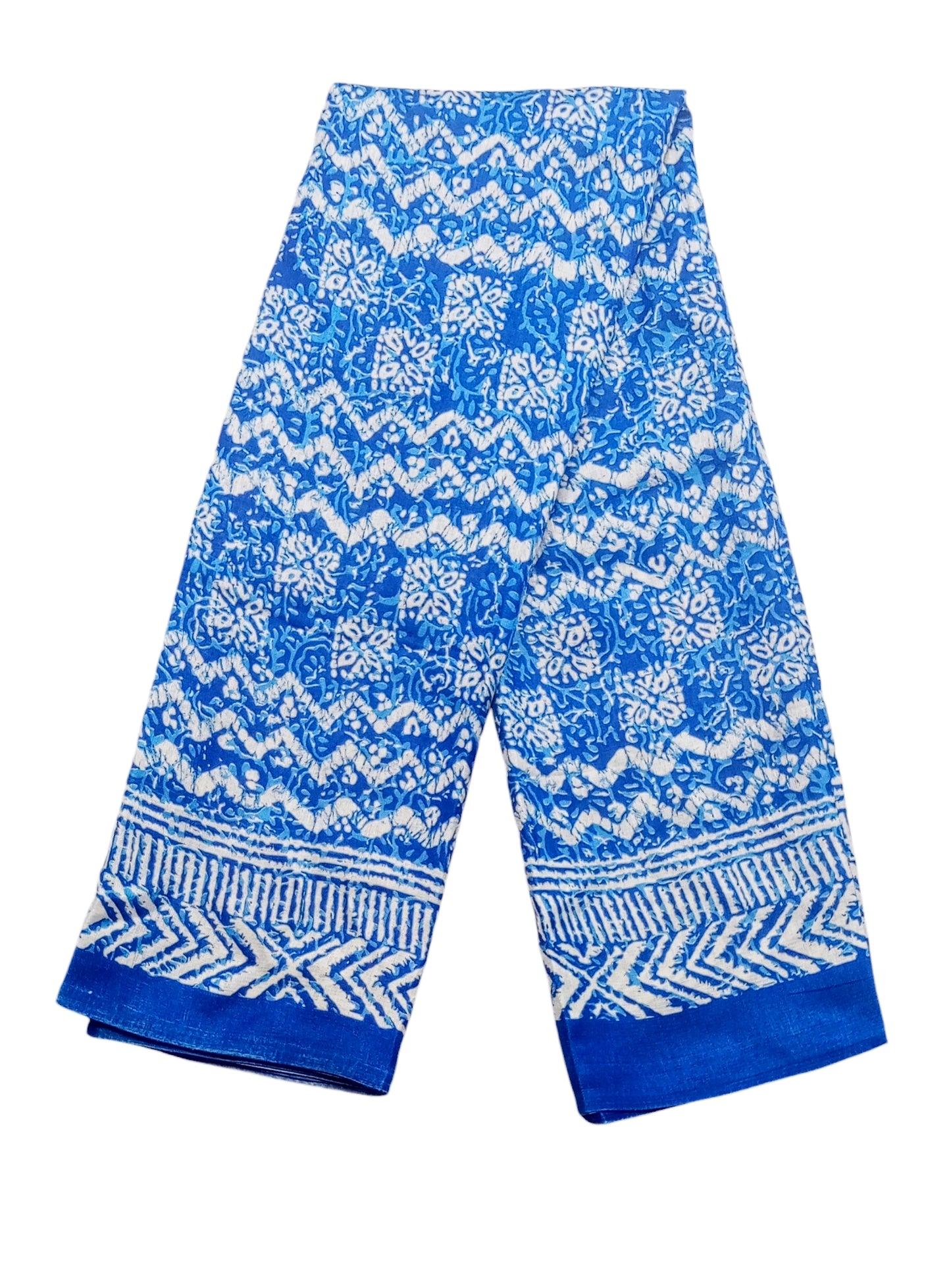 Fashily Indigo Blue Printed Art Silk Dupatta - Pattern 8