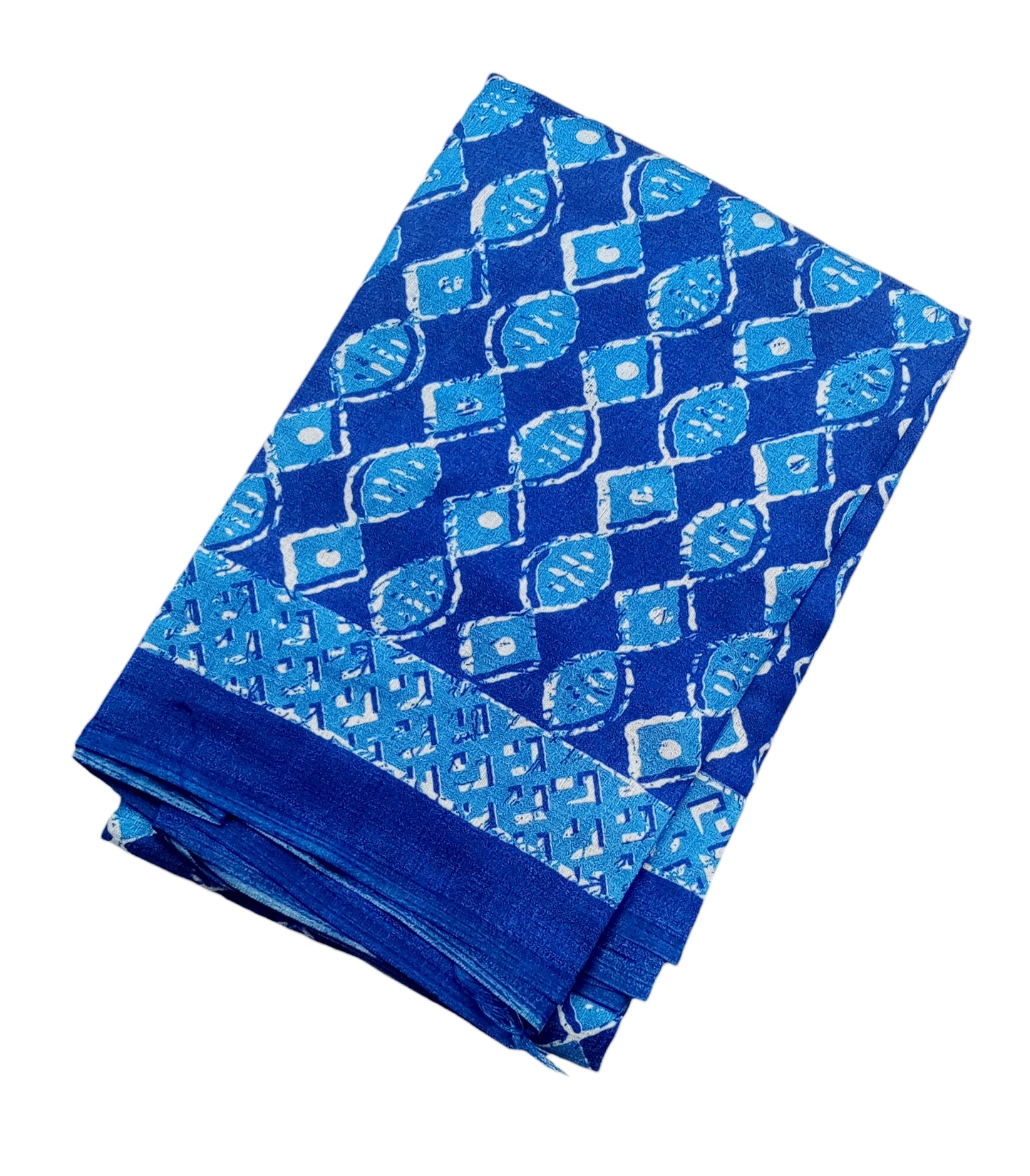 Fashily Indigo Blue Printed Art Silk Dupatta - Pattern 5