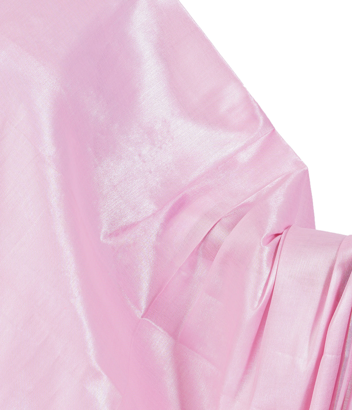 Women's Soild Silk Plain Dupatta - Silver/Light Pink