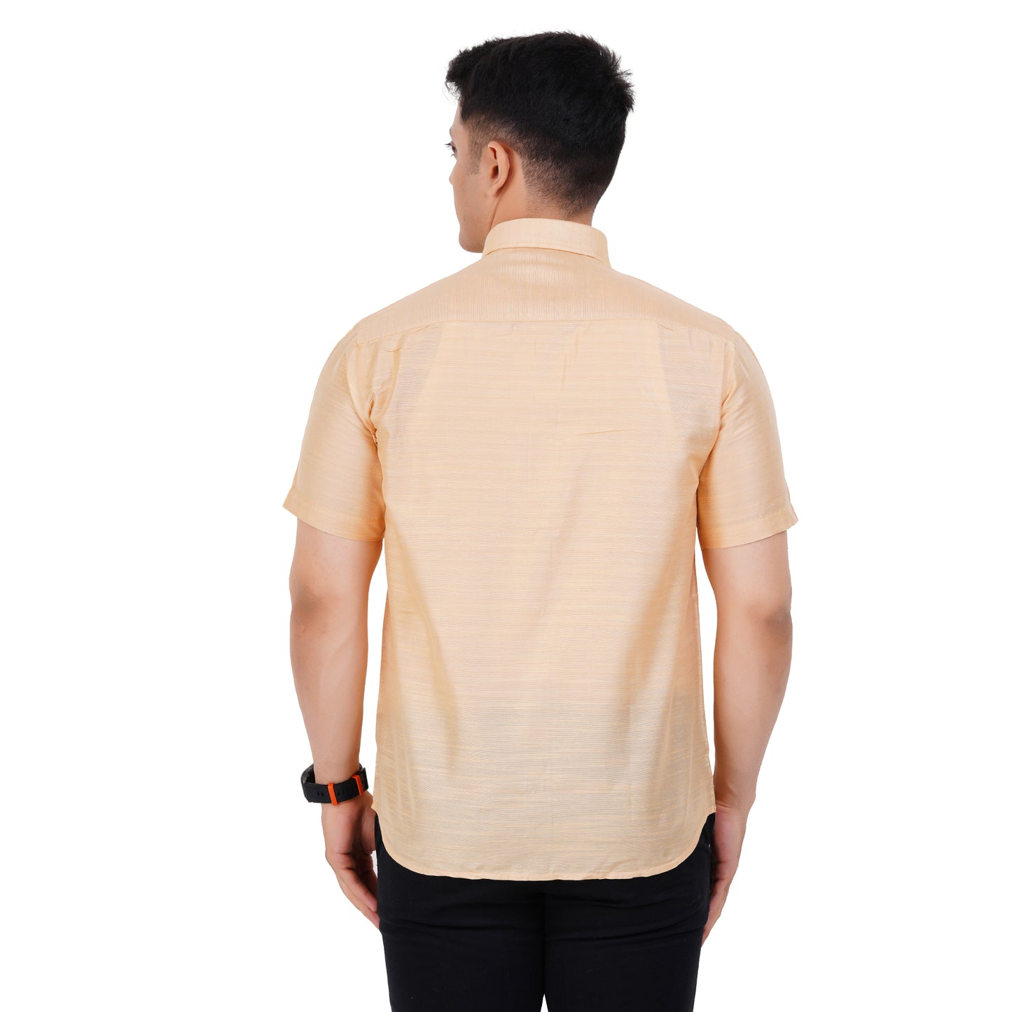 Fashily Men's Formal Shirt | Regular Fit Shirt for Men | Half Sleeve Solid Plain Office Wear Shirt for Man