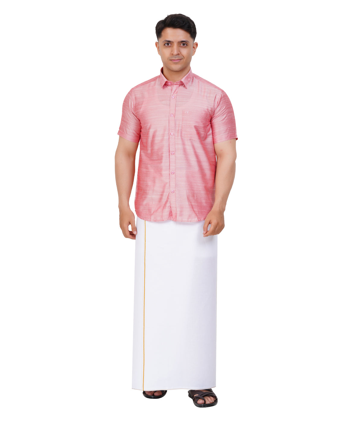 Fashily Men's Traditional Half Sleeve Shirt for Men | Ethnic Half Hand Shirts for Men Regular Fit Shirt