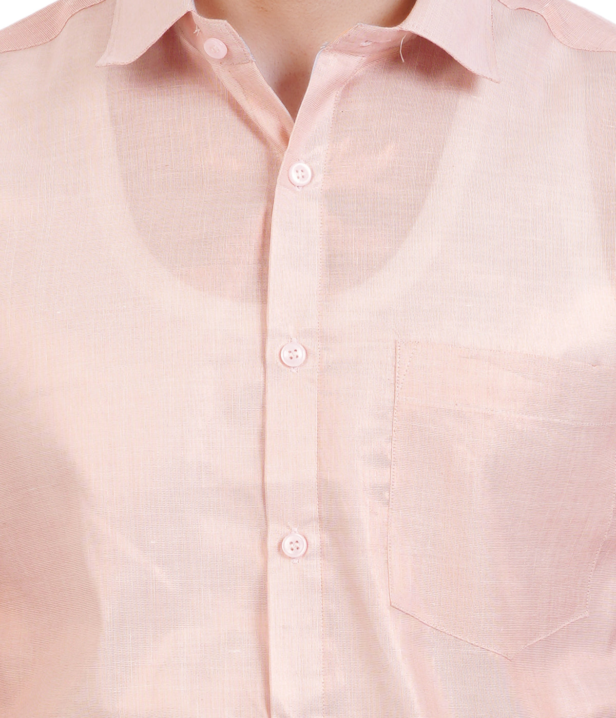 Fashily Men's Soft Tissue Ethnic Regular Fit Shirt - Copper Half Sleeve