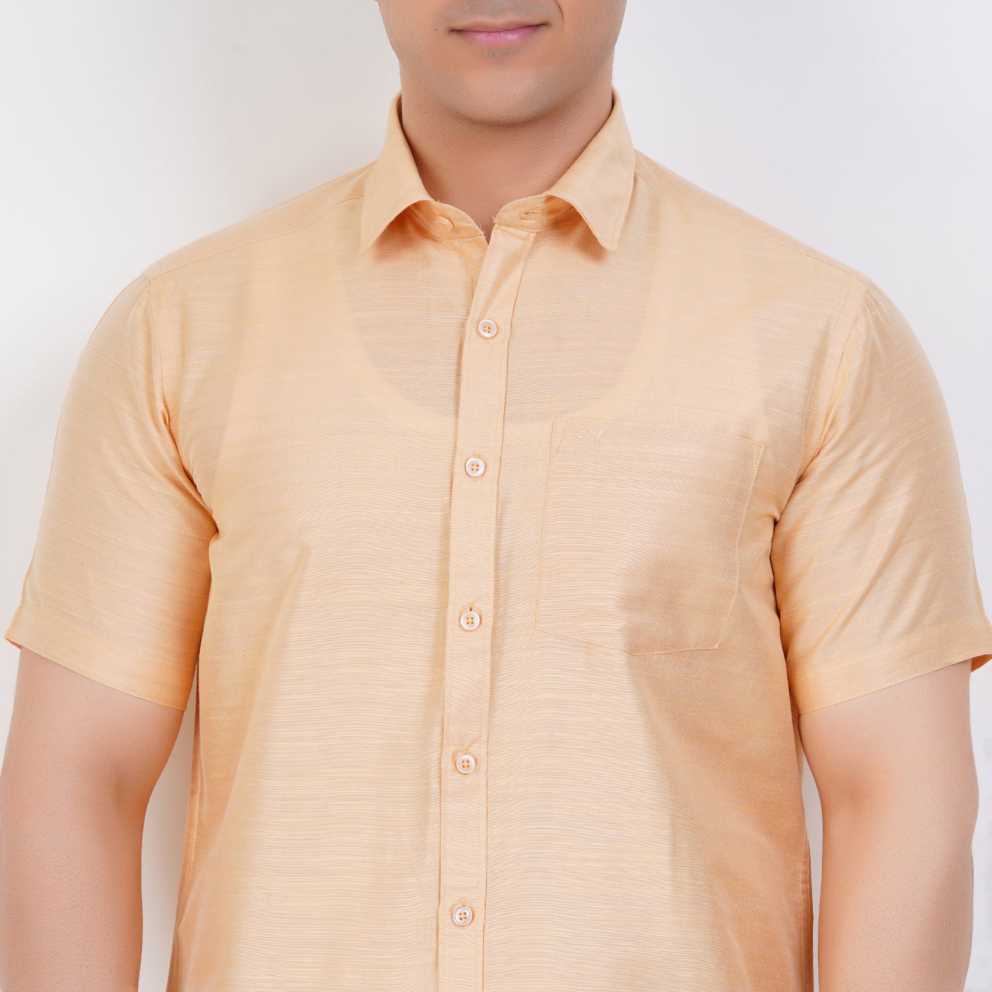 Fashily Men's Formal Shirt | Regular Fit Shirt for Men | Half Sleeve Solid Plain Office Wear Shirt for Man