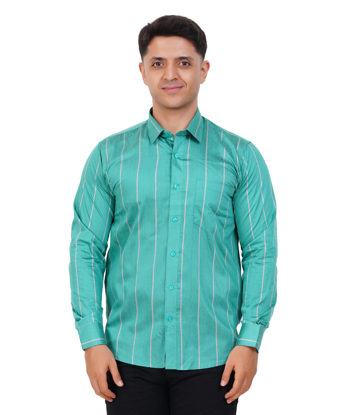 Fashily Men's Formal Shirt | Regular Fit Stripe Shirt for Men | Stripe Full Sleeve Office Wear Shirt for Men's