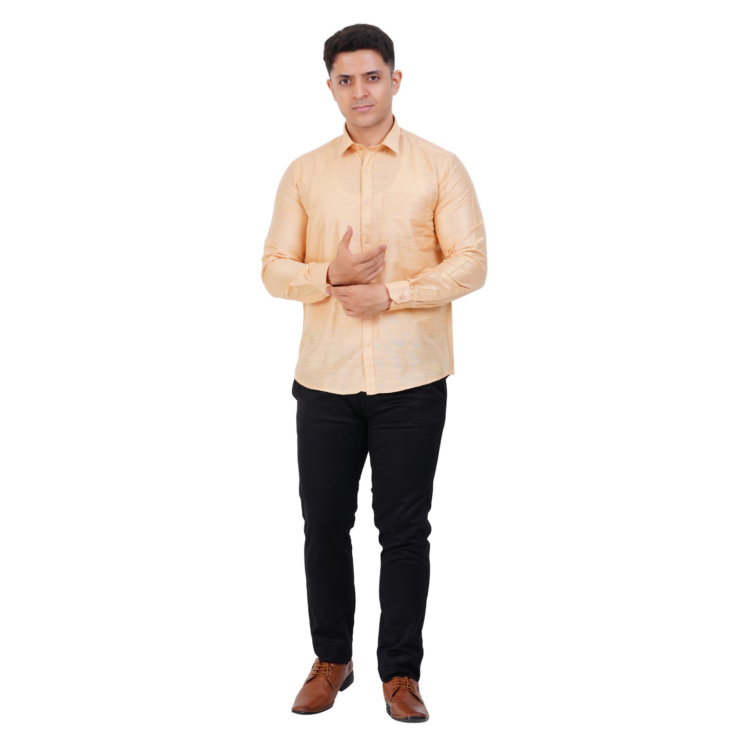 Fashily Men's Formal Shirt | Regular Fit Shirt for Men | Full Sleeve Solid Plain Office Wear Shirt for Men