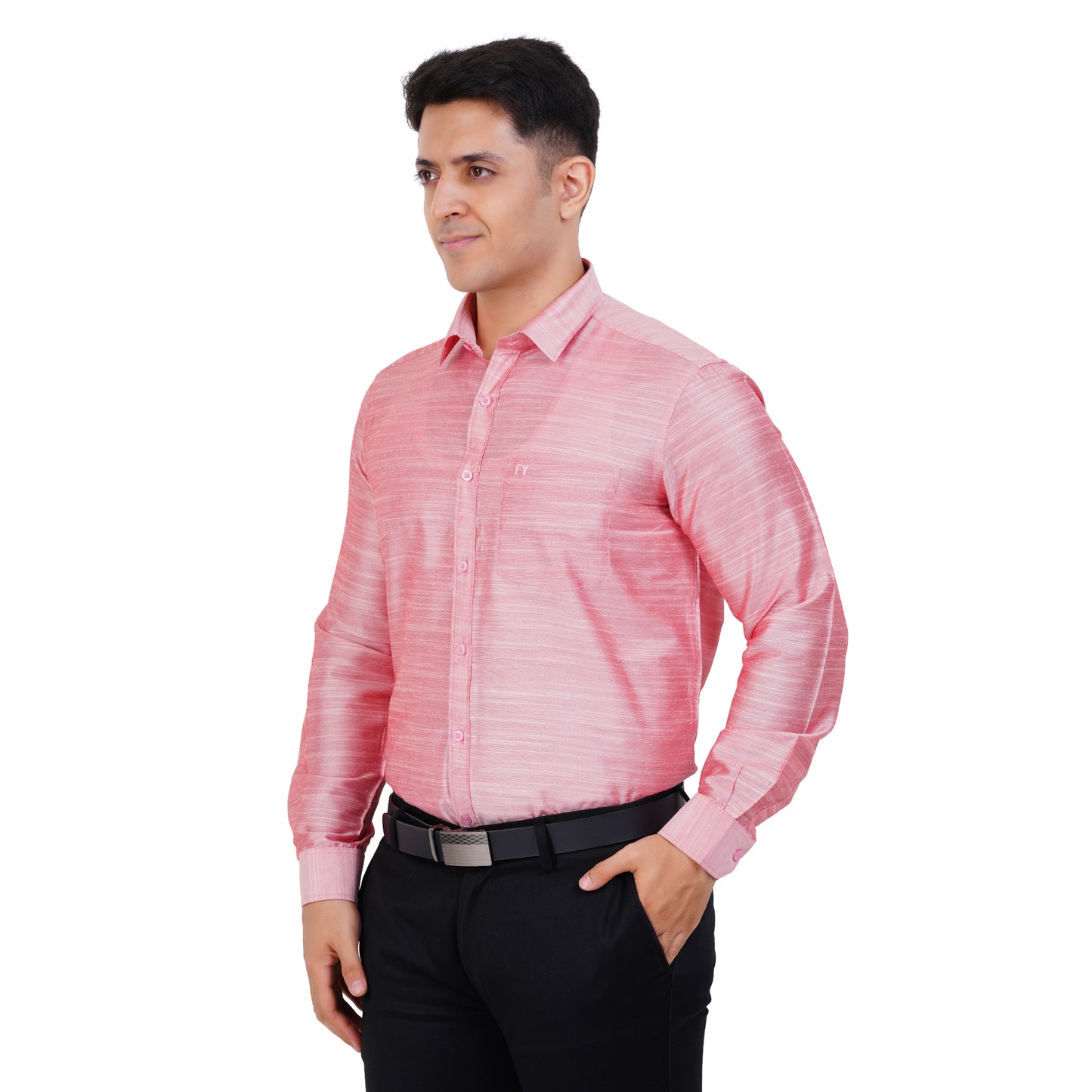 Fashily Men's Formal Shirt | Regular Fit Shirt for Men | Full Sleeve Solid Plain Office Wear Shirt for Men