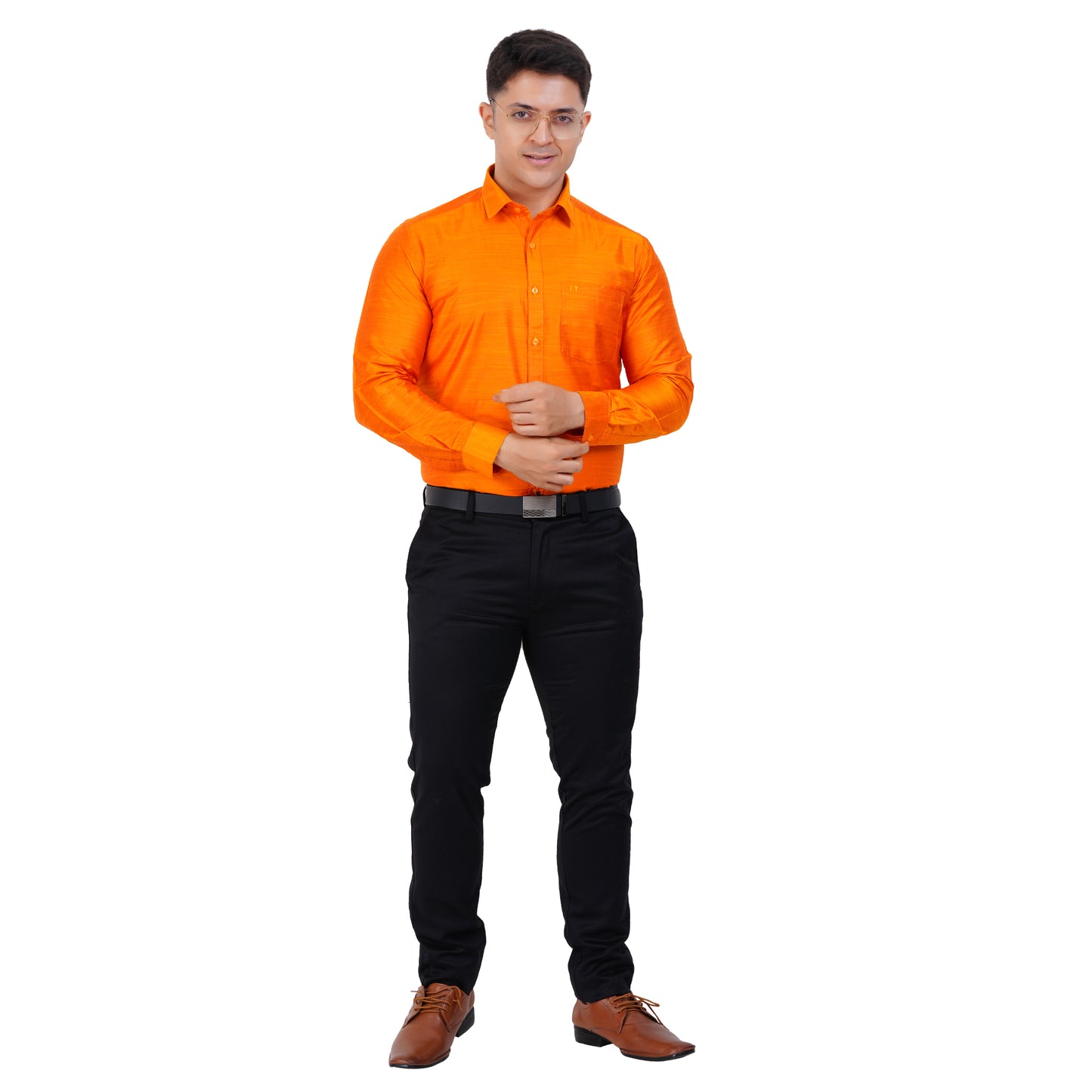 Fashily Men's Formal Shirt | Regular Fit Shirt for Men | Full Sleeve Solid Plain Office Wear Shirt for Men