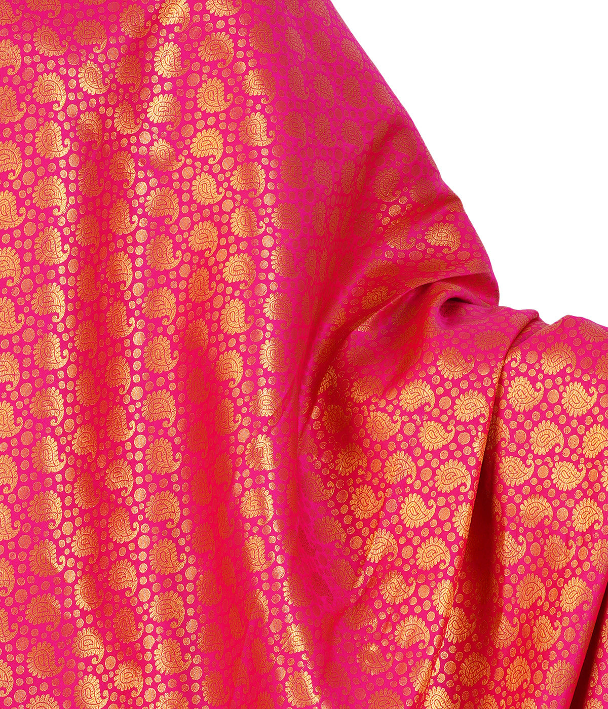 Women's Jacquard Banarasi Dupatta - Rani Pink Big Mango