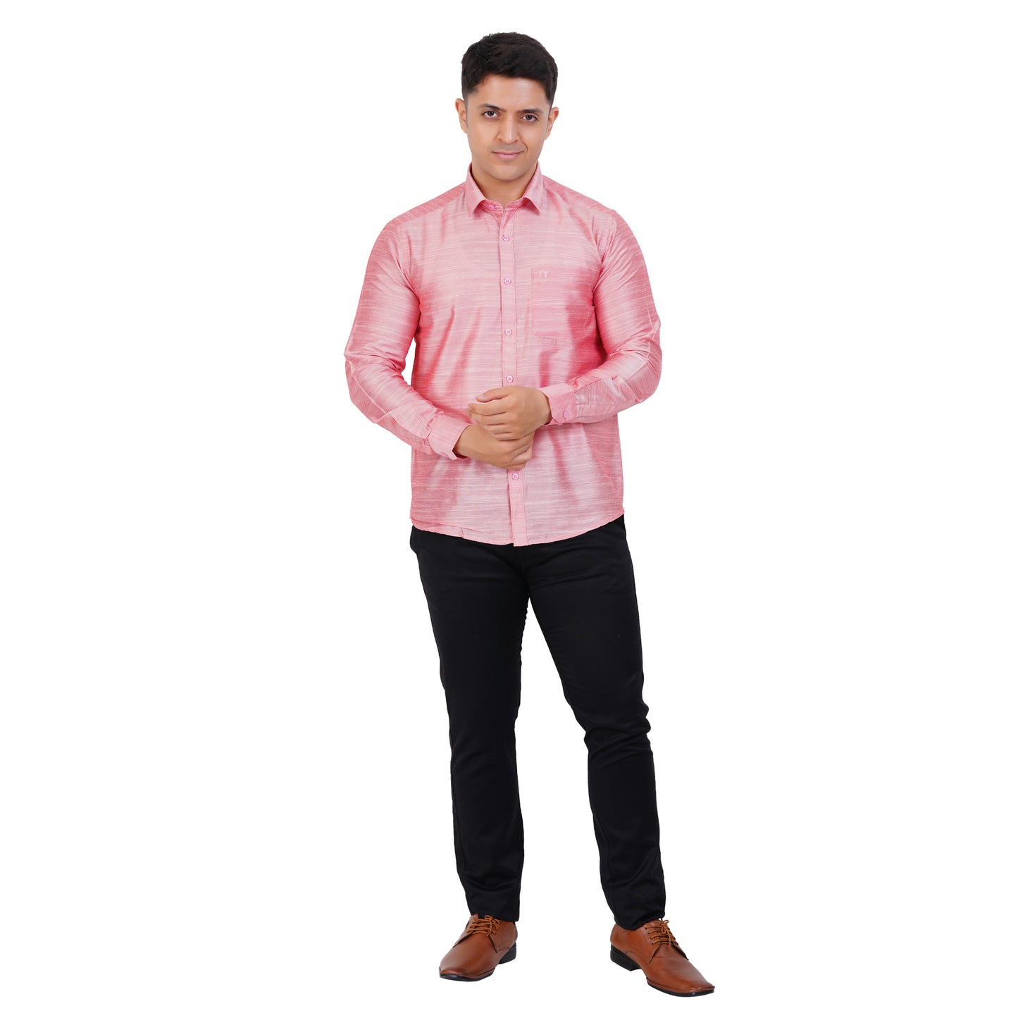 Fashily Men's Formal Shirt | Regular Fit Shirt for Men | Full Sleeve Solid Plain Office Wear Shirt for Men