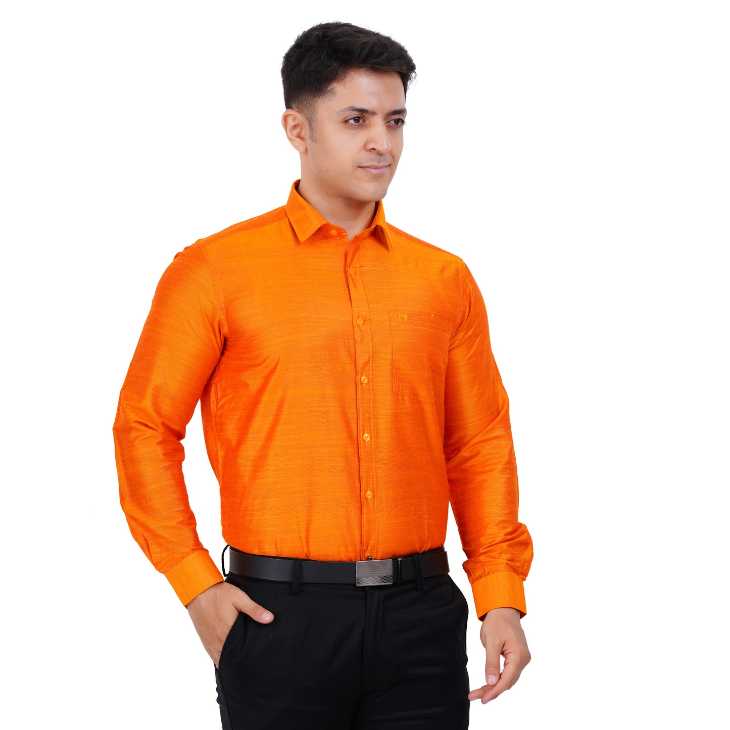 Fashily Men's Formal Shirt | Regular Fit Shirt for Men | Full Sleeve Solid Plain Office Wear Shirt for Men