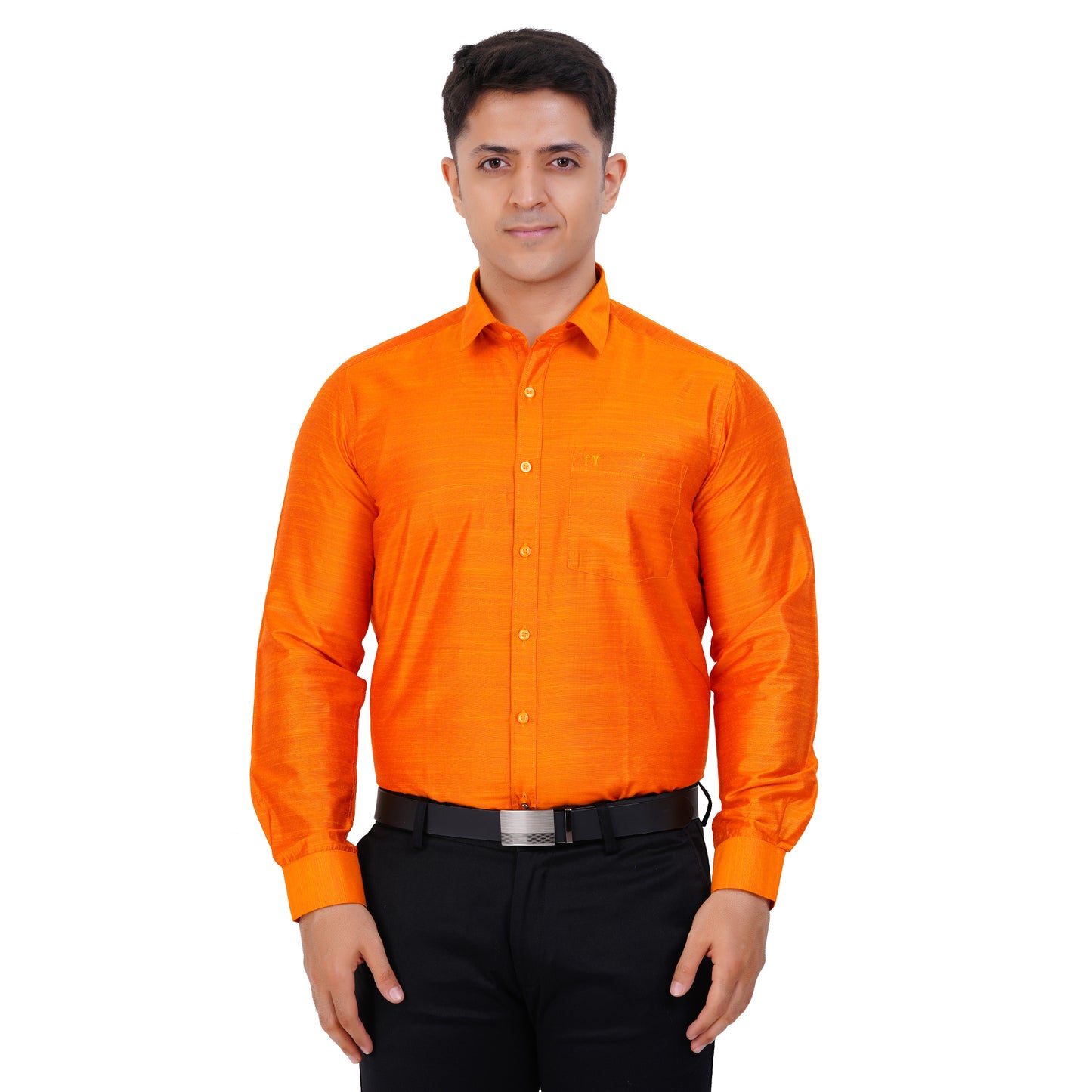 Fashily Men's Formal Shirt | Regular Fit Shirt for Men | Full Sleeve Solid Plain Office Wear Shirt for Men