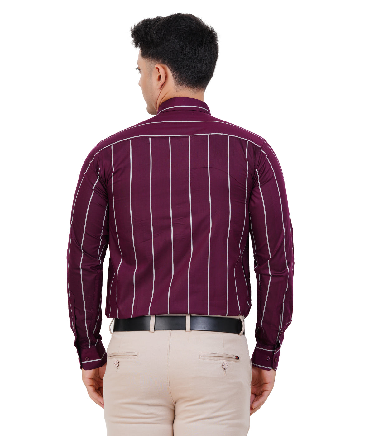 Fashily Men's Formal Shirt | Regular Fit Stripe Shirt for Men | Stripe Full Sleeve Office Wear Shirt for Men's
