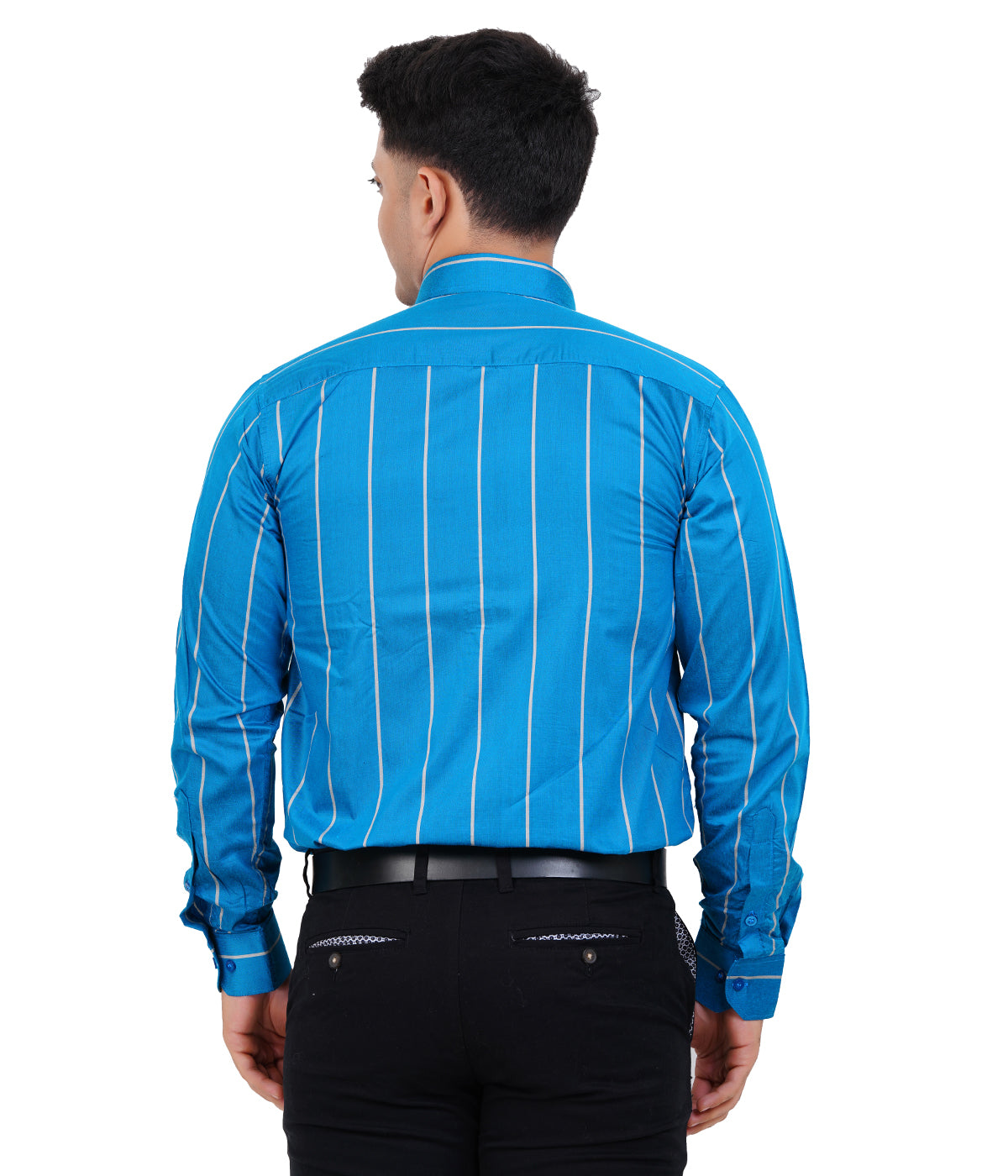 Fashily Men's Formal Shirt | Regular Fit Stripe Shirt for Men | Stripe Full Sleeve Office Wear Shirt for Men's