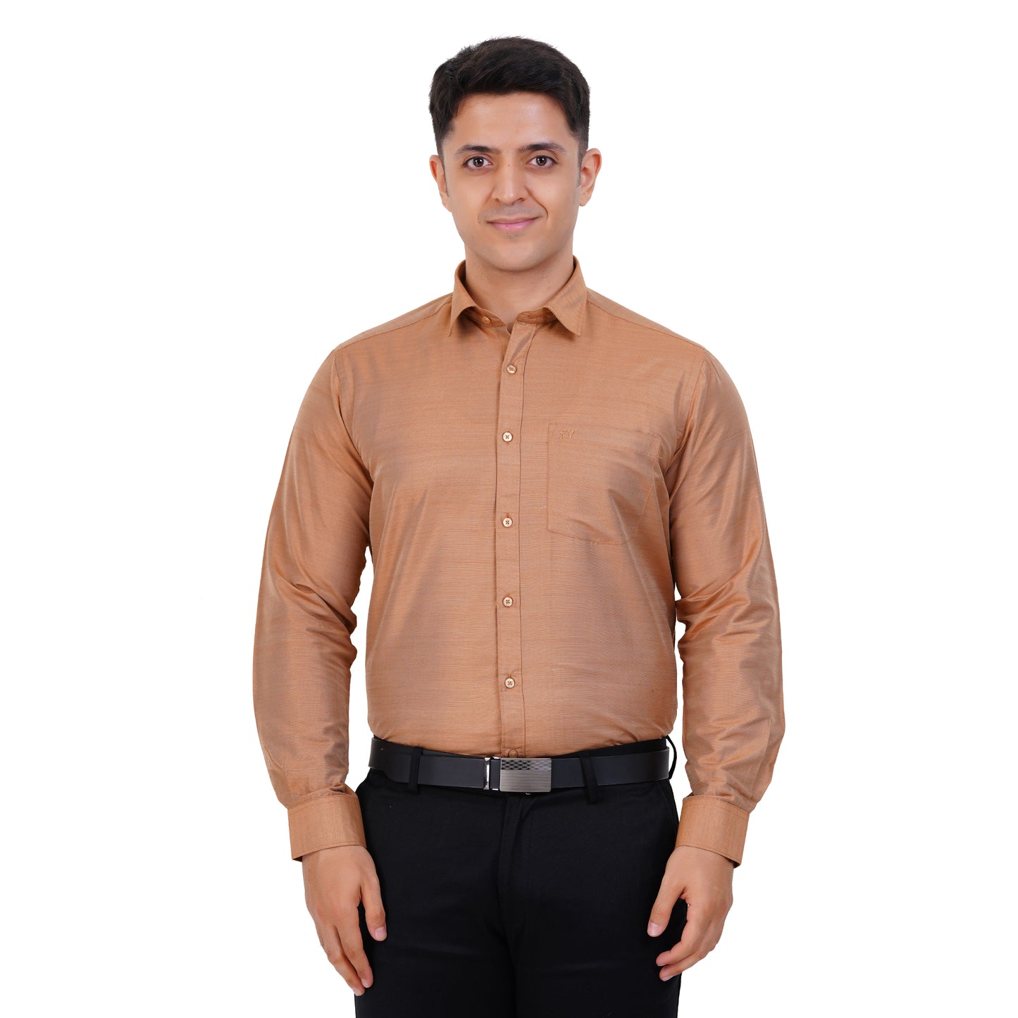 Fashily Men's Formal Shirt | Regular Fit Shirt for Men | Full Sleeve Solid Plain Office Wear Shirt for Men