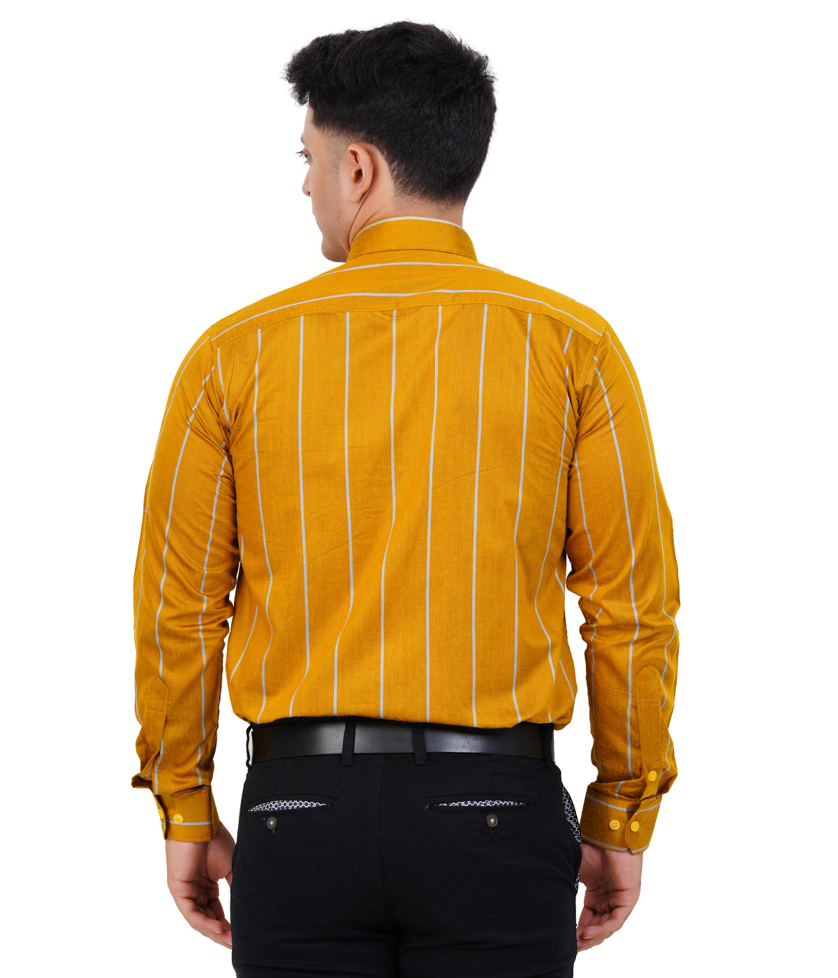 Fashily Men's Formal Shirt | Regular Fit Stripe Shirt for Men | Stripe Full Sleeve Office Wear Shirt for Men's