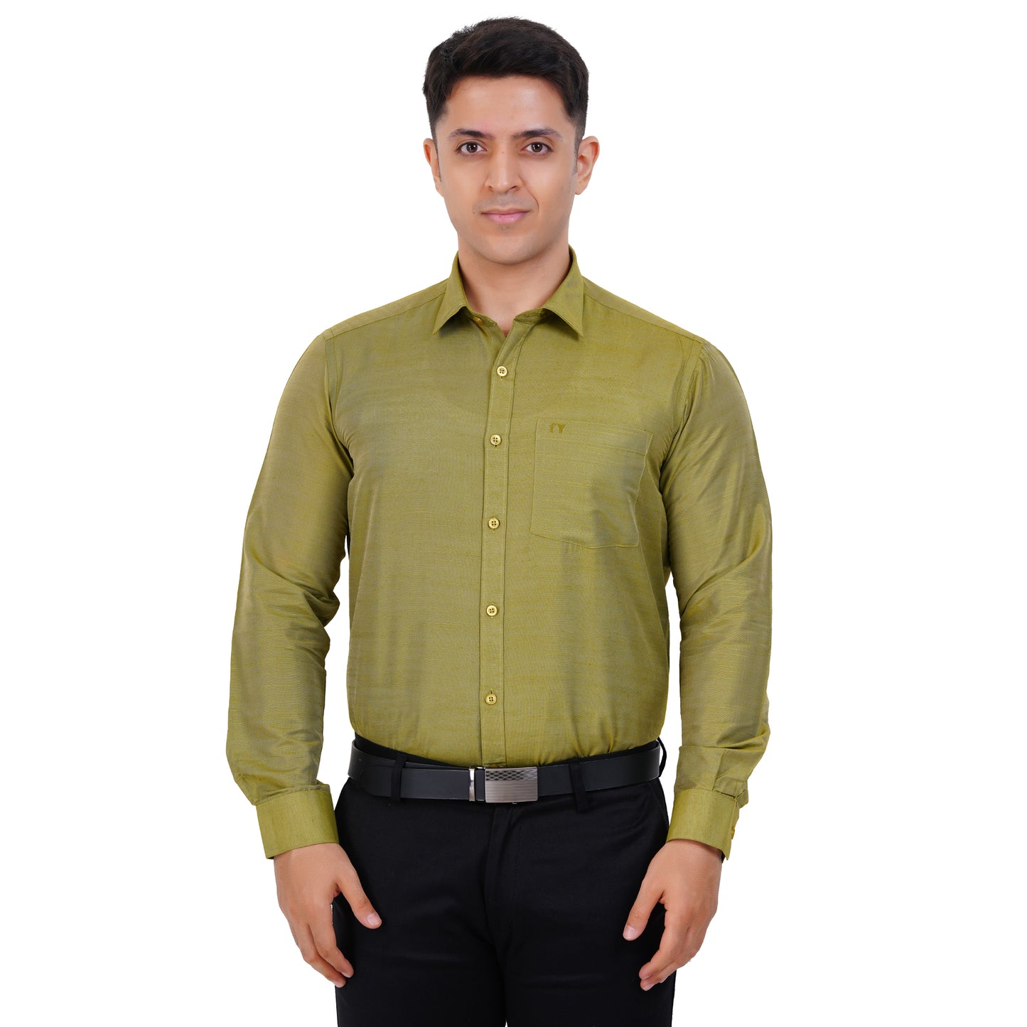 Fashily Men's Formal Shirt | Regular Fit Shirt for Men | Full Sleeve Solid Plain Office Wear Shirt for Men
