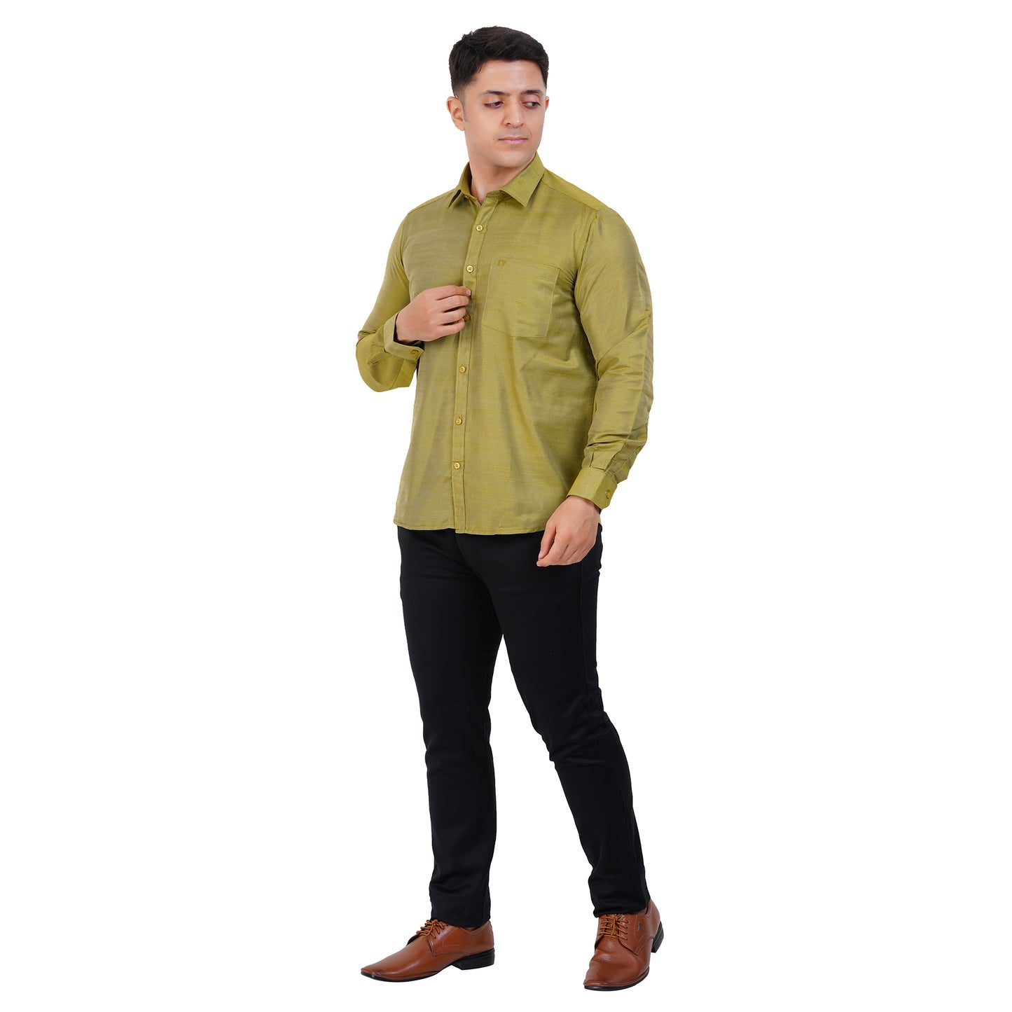 Fashily Men's Formal Shirt | Regular Fit Shirt for Men | Full Sleeve Solid Plain Office Wear Shirt for Men
