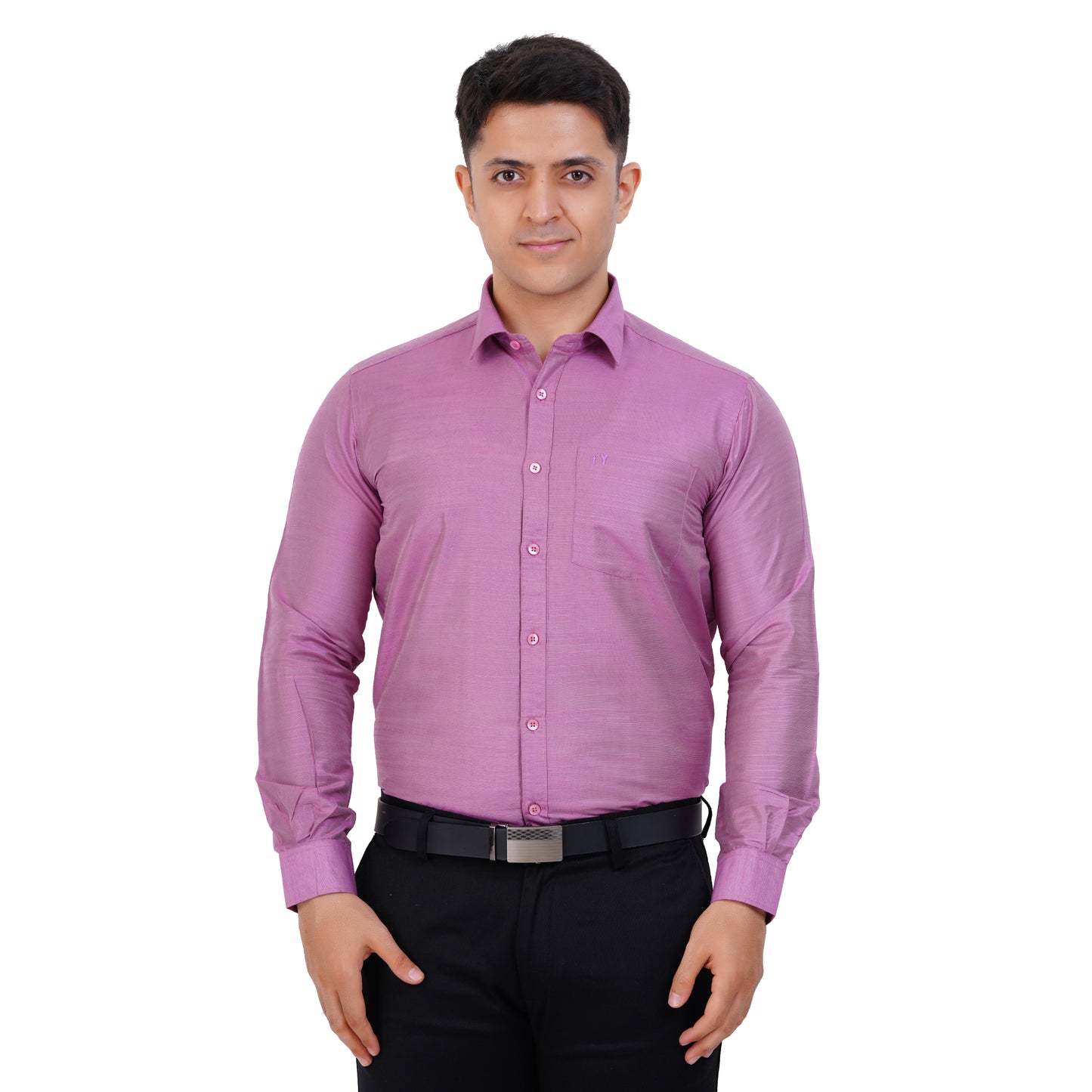 Fashily Men's Formal Shirt | Regular Fit Shirt for Men | Full Sleeve Solid Plain Office Wear Shirt for Men