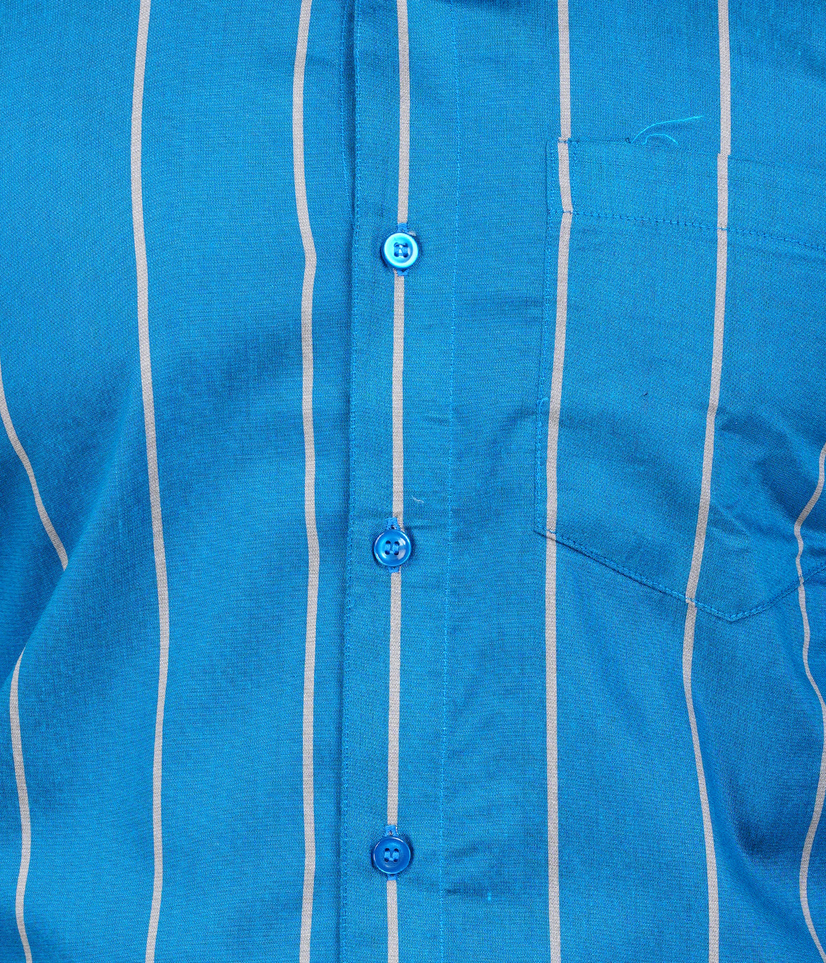 Fashily Men's Traditional Stripe Full Sleeve Shirt for Men Shirt | Ethnic Stripe Full Hand Shirts for Men