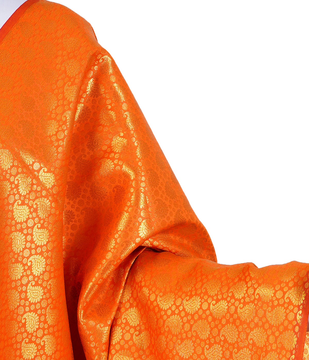 Women's Jacquard Banarasi Dupatta - Orange Big Mango