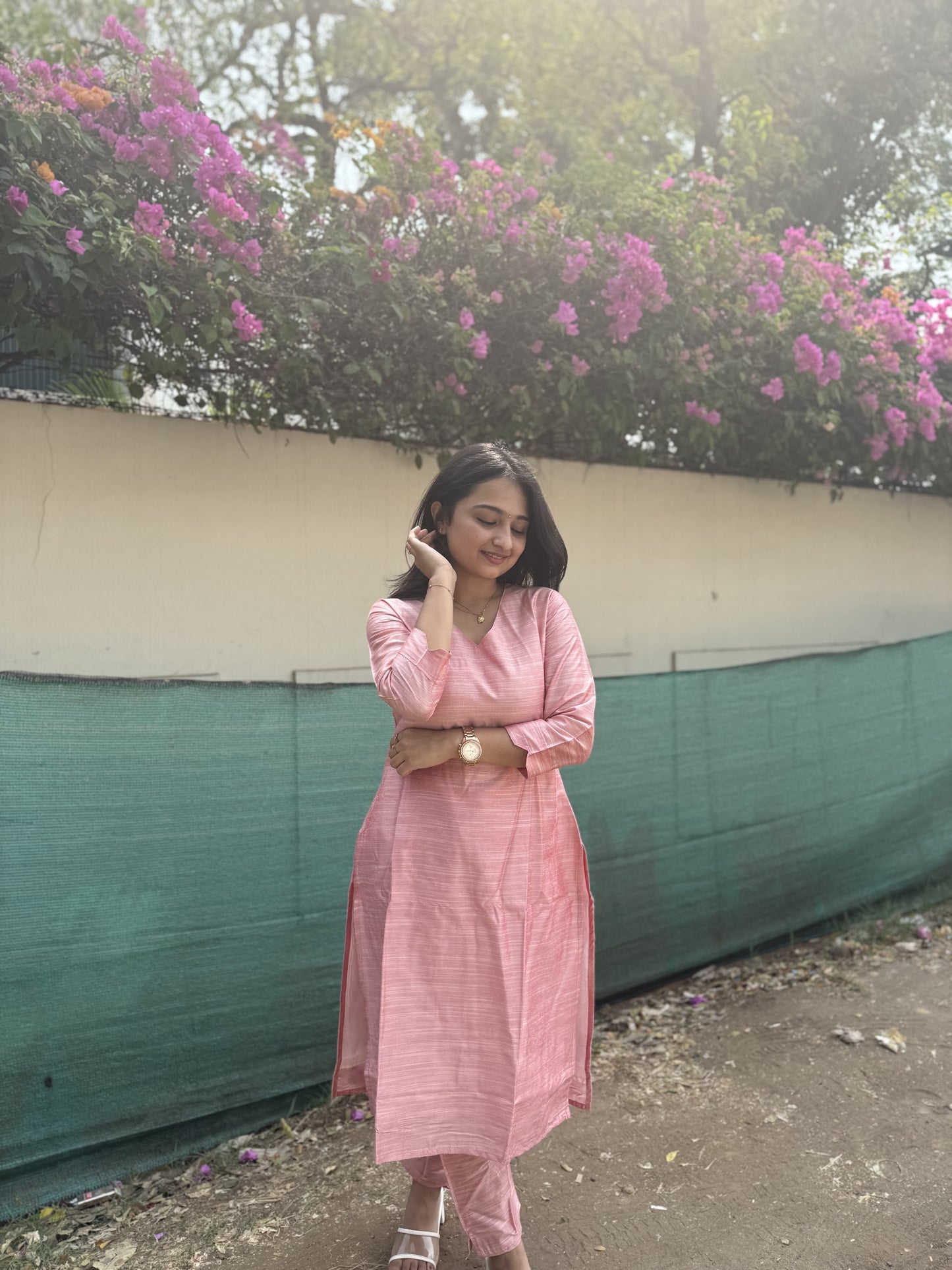 Raw Silk Co-ord Set Plain