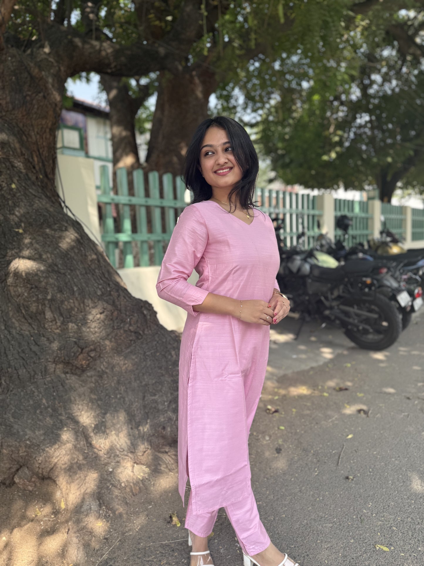 Raw Silk Co-ord Set Plain