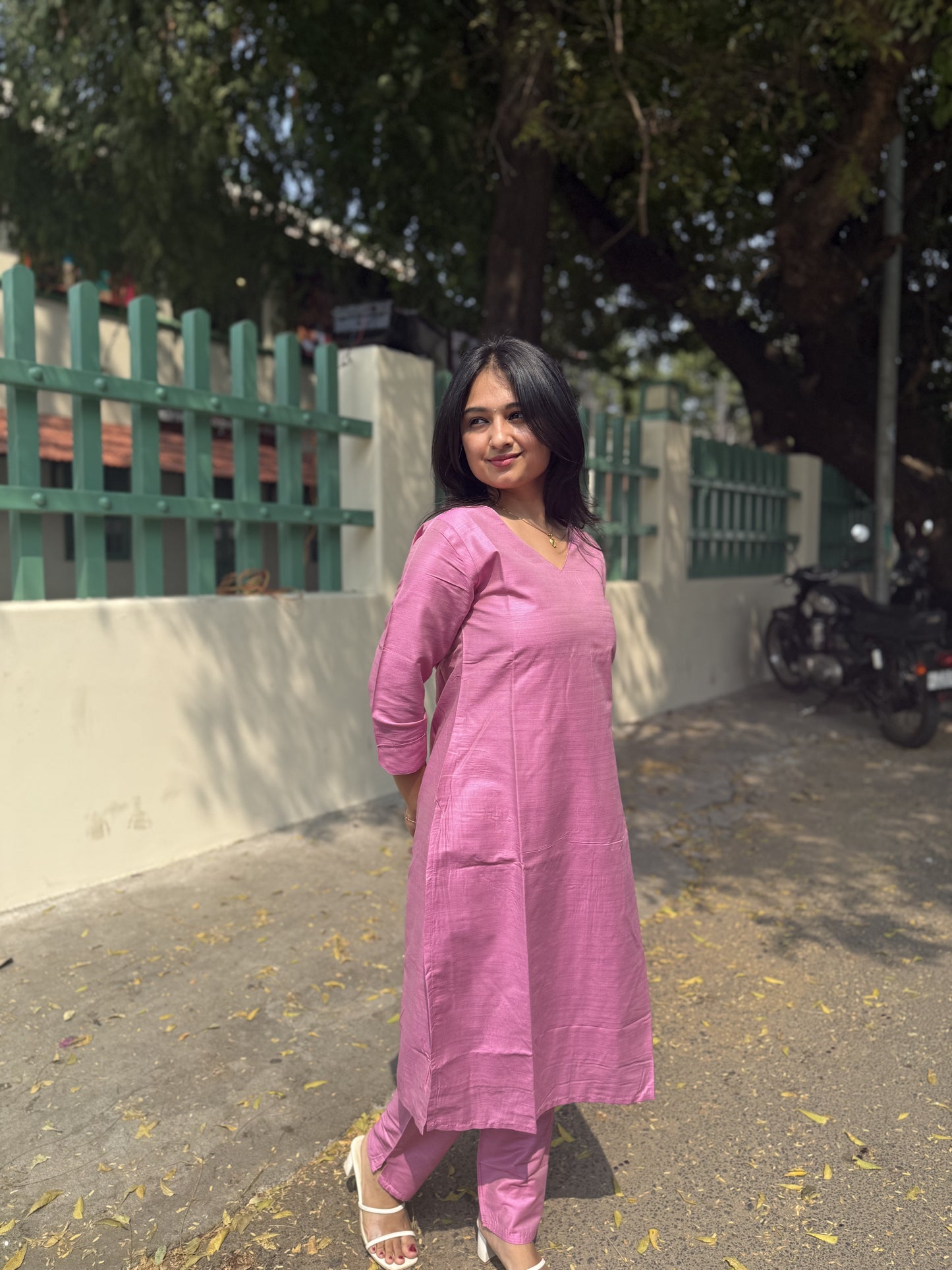 Raw Silk Co-ord Set Plain