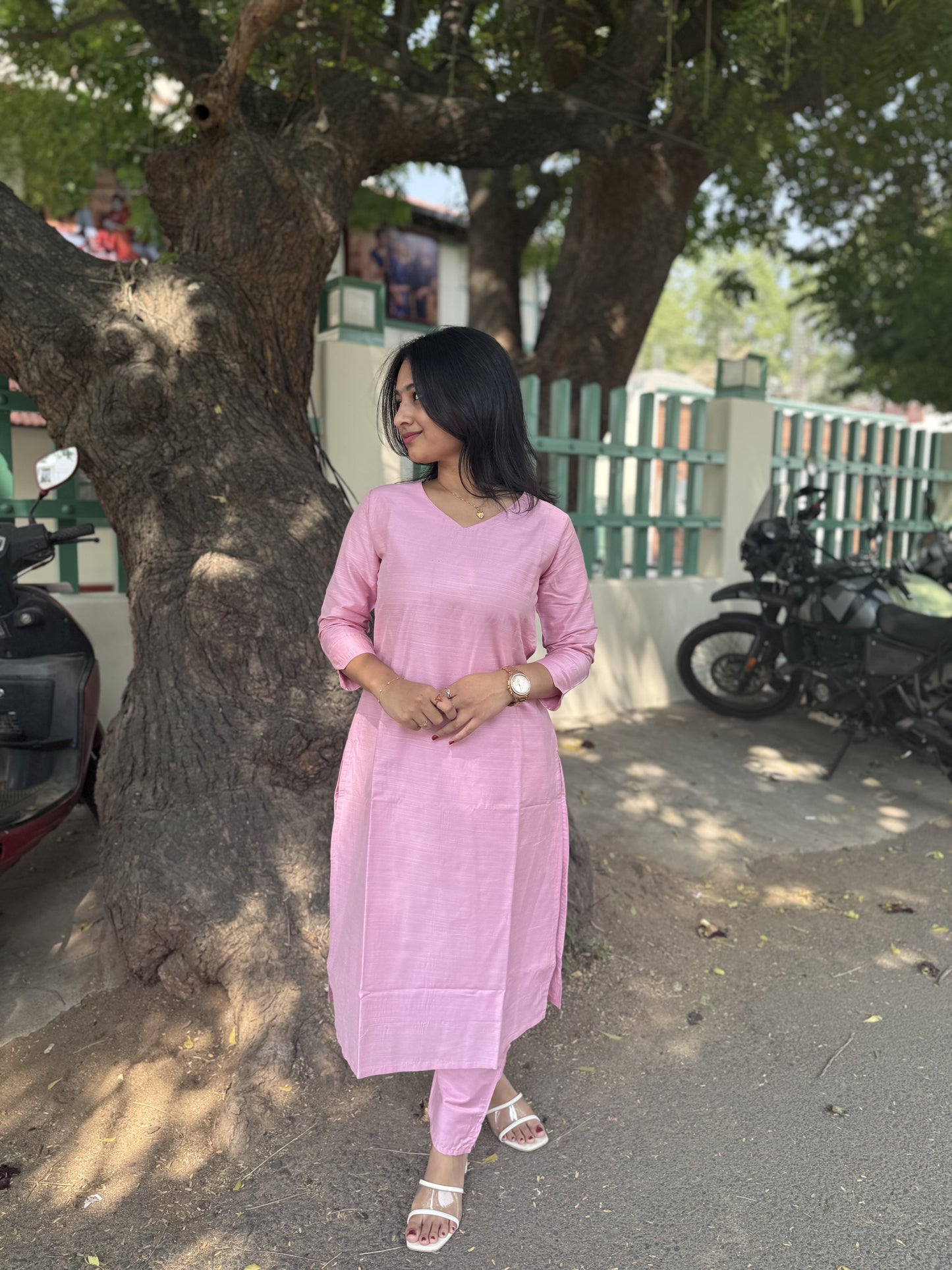 Raw Silk Co-ord Set Plain