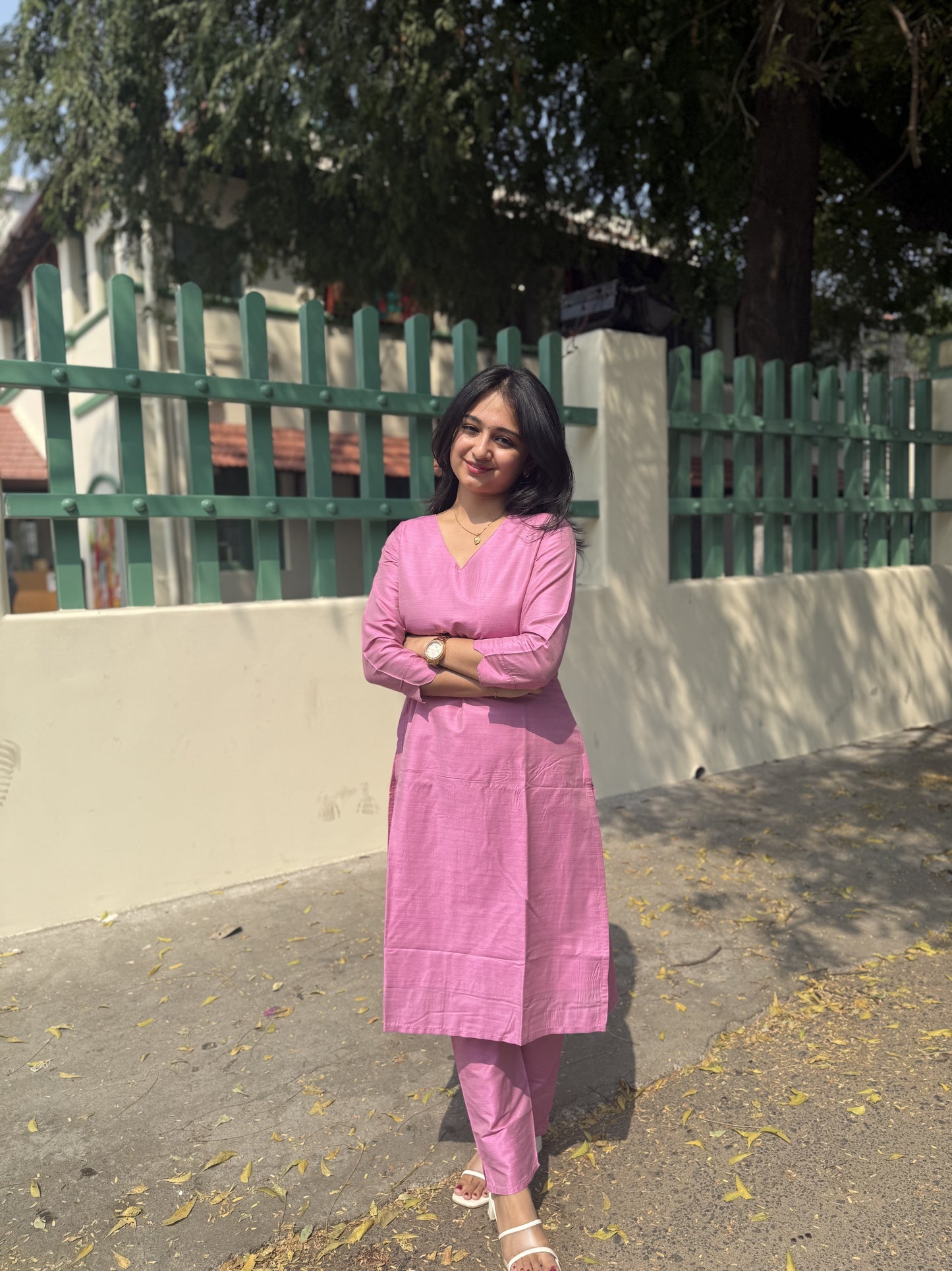 Raw Silk Co-ord Set Plain