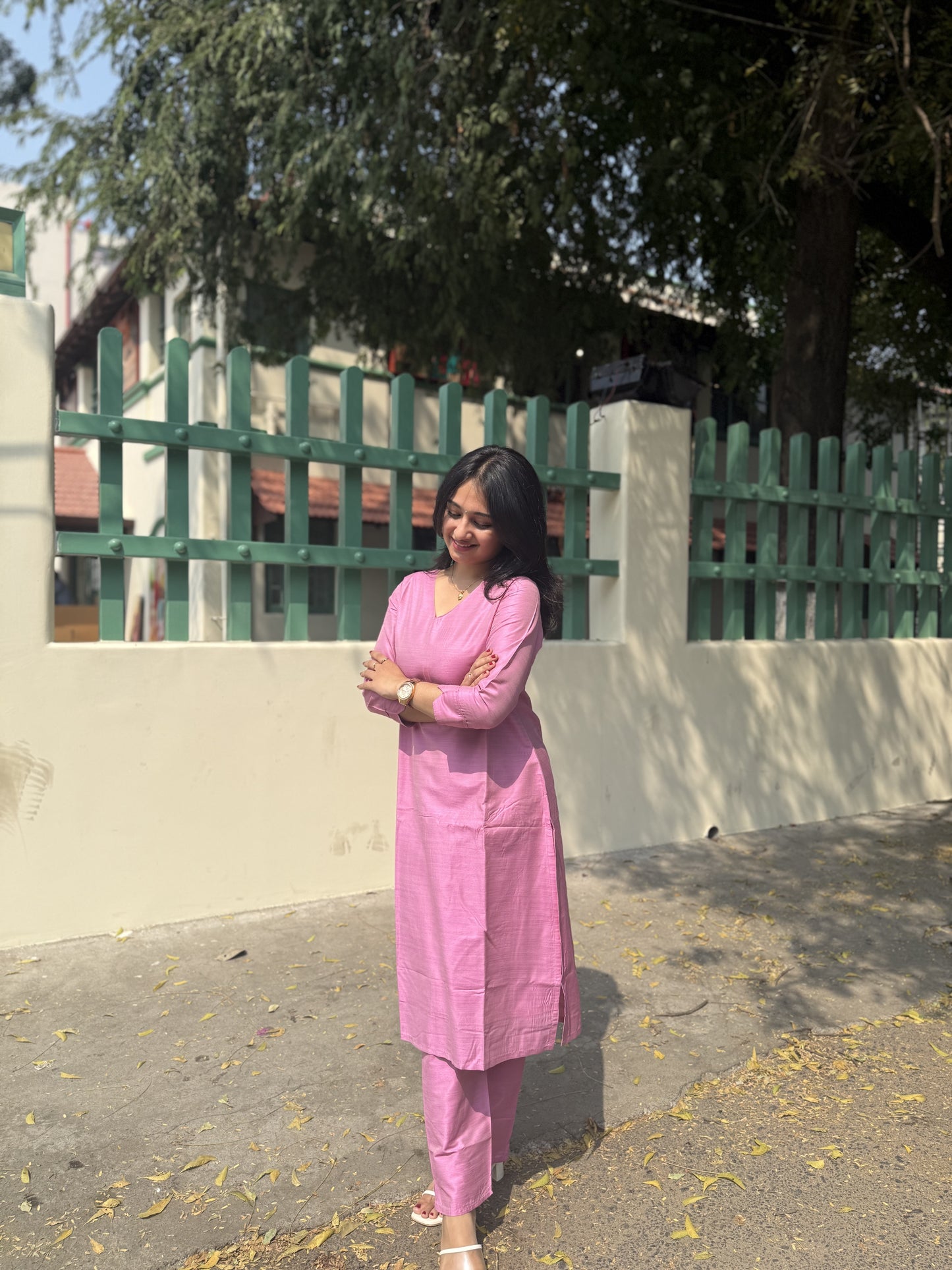Raw Silk Co-ord Set Plain