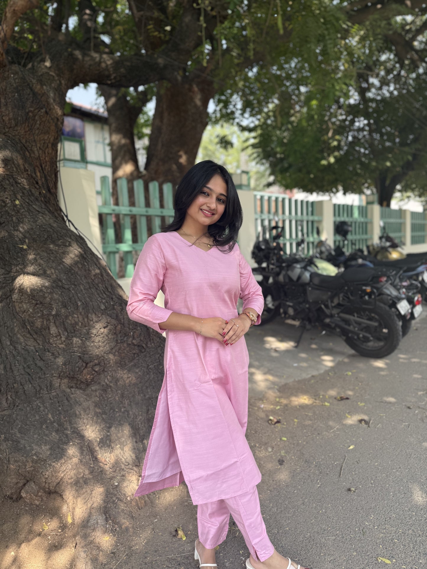 Raw Silk Co-ord Set Plain