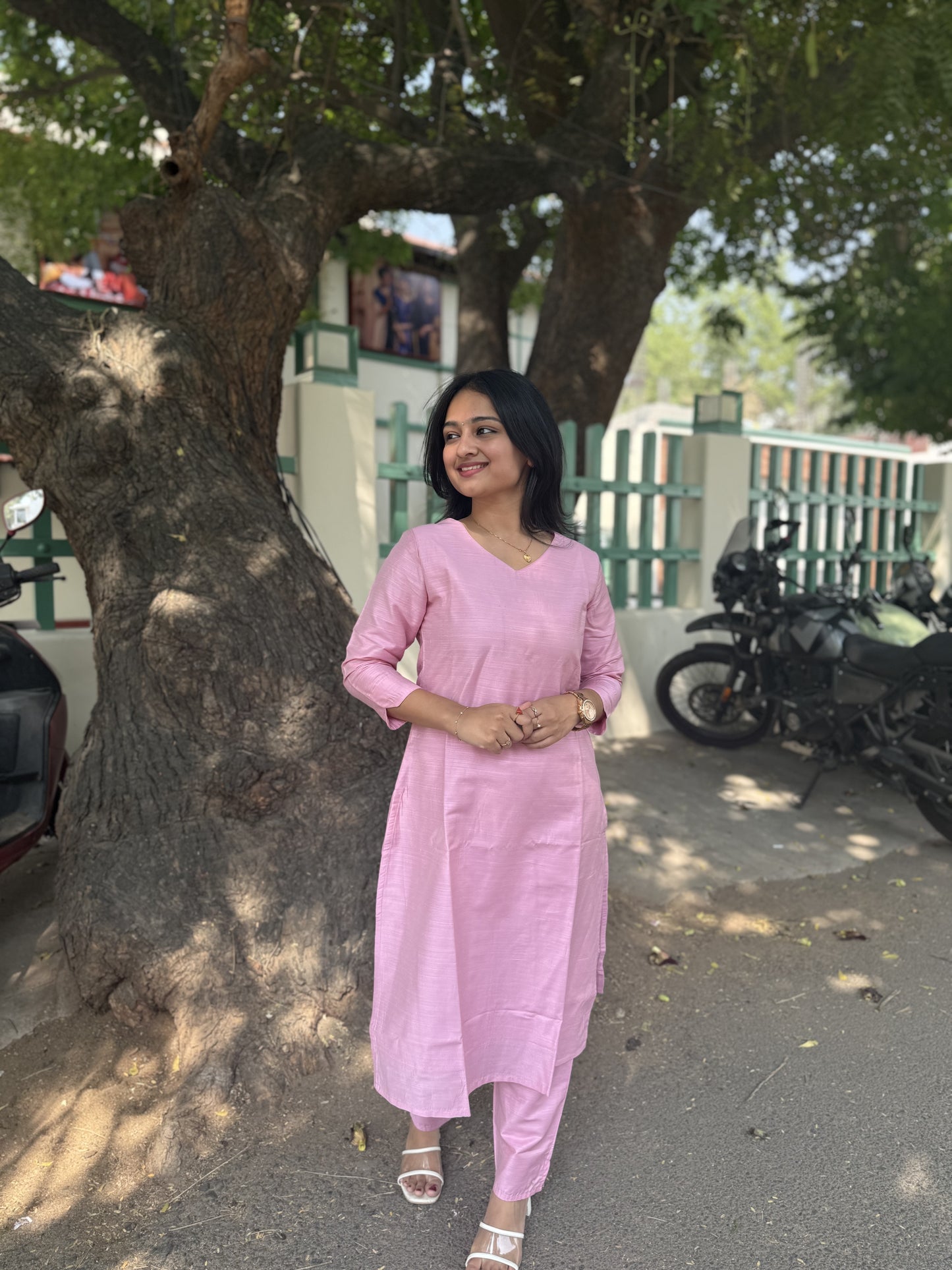 Raw Silk Co-ord Set Plain