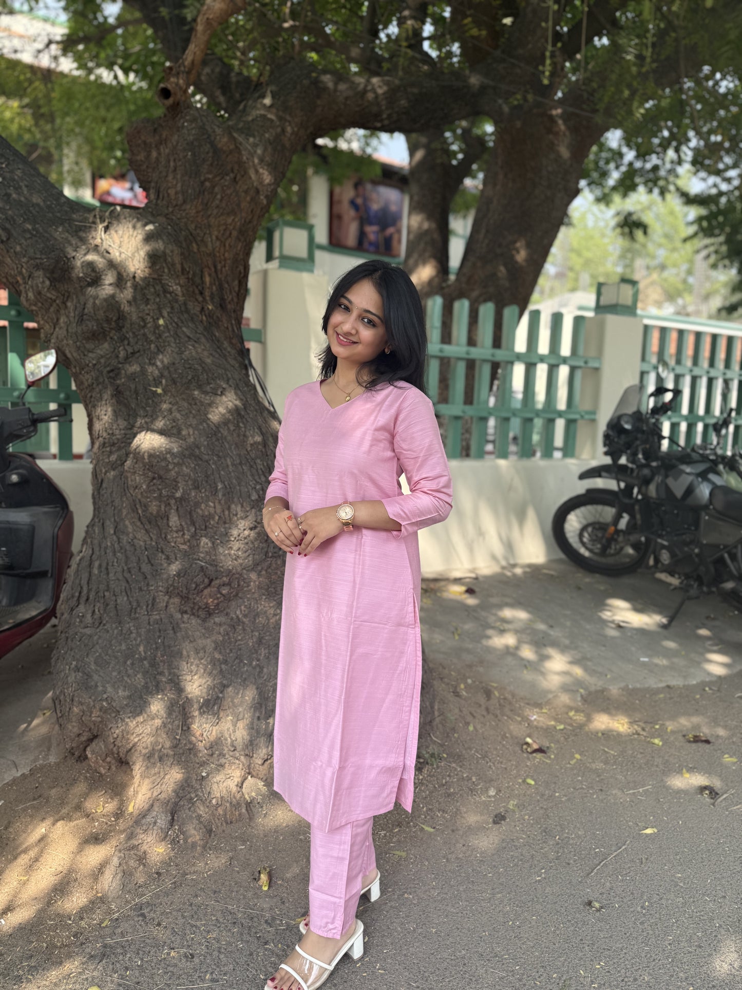Raw Silk Co-ord Set Plain