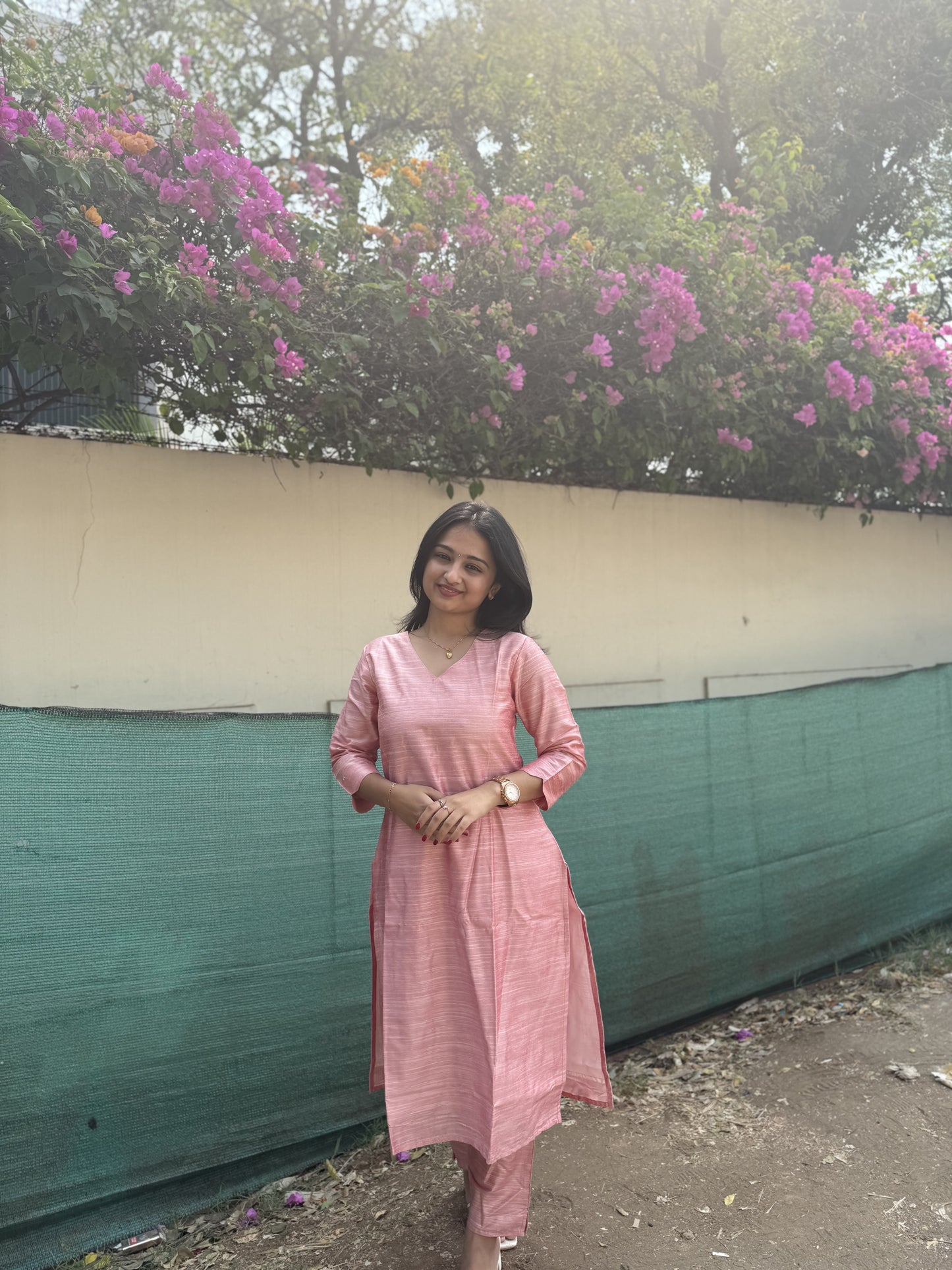 Raw Silk Co-ord Set Plain