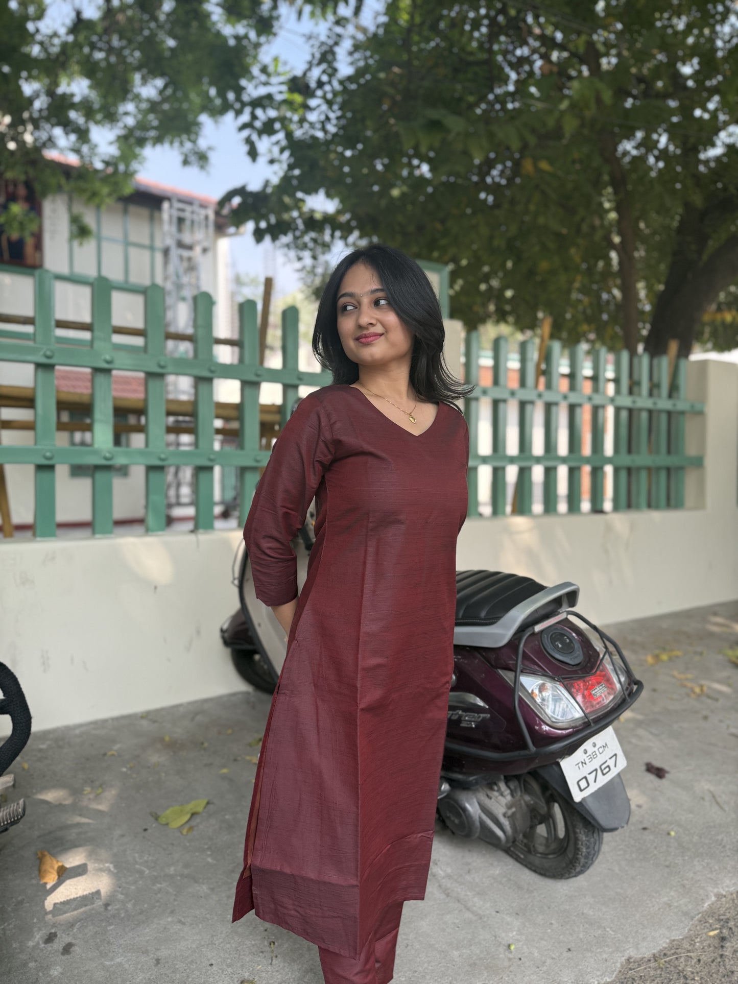 Raw Silk Co-ord Set Plain