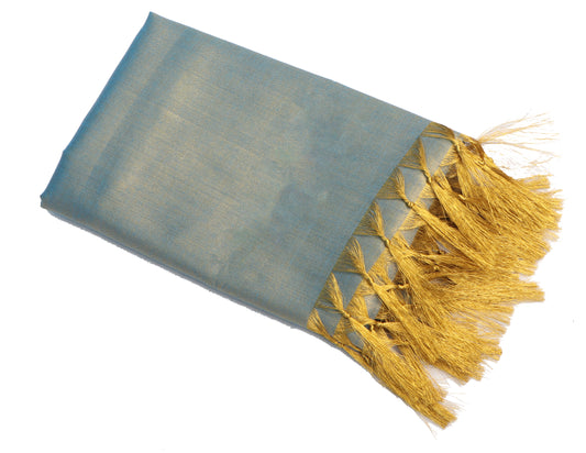 Women's Soild Silk Plain Dupatta - Gold/Light Anandha